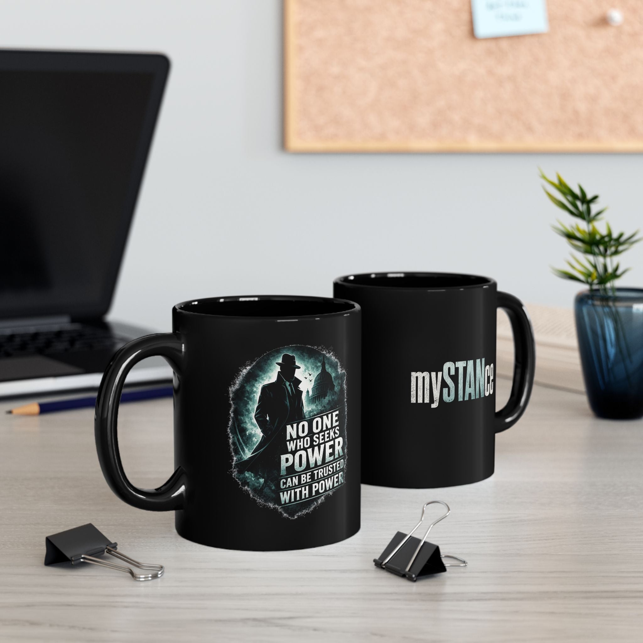 mySTANCE Black Coffee Mug — Empowerment Quote Graphic (11oz & 15oz)