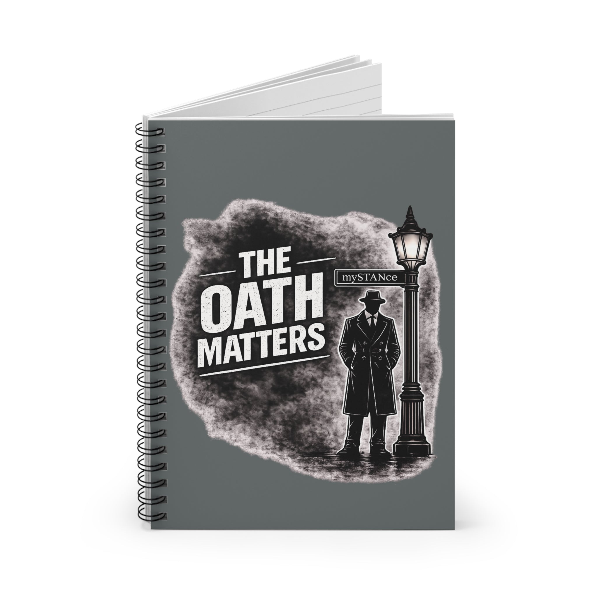 The Oath Matters Spiral Notebook — Vintage Detective Ruled Journal