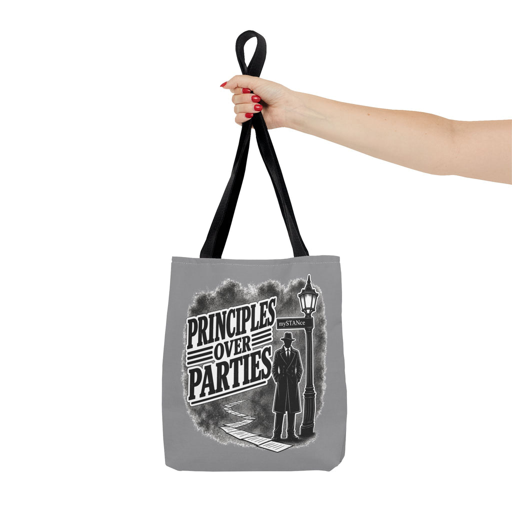 Principles Over Parties Tote Bag — mySTANce Political Statement Reusable Tote