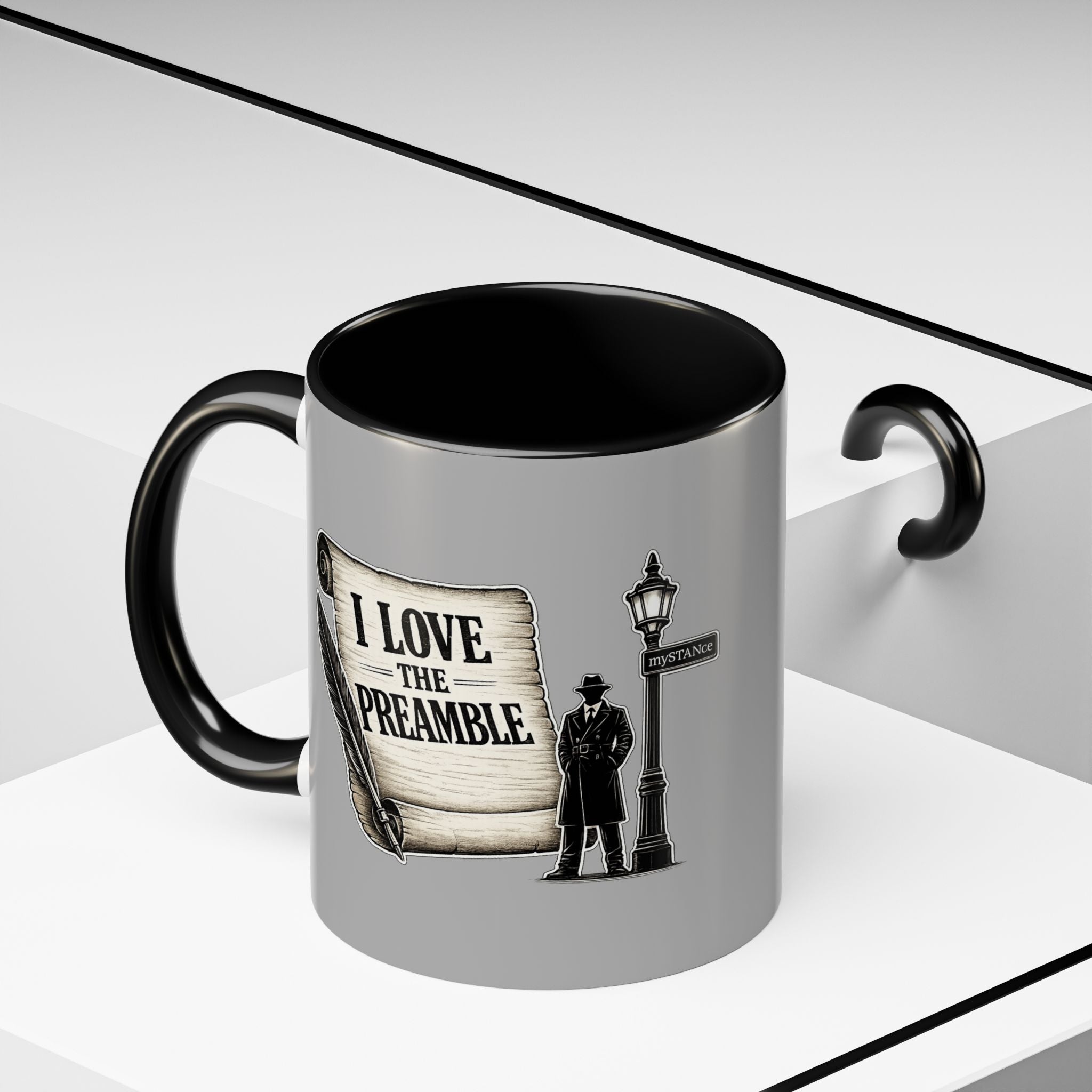 Coffee Mug — Vintage Detective 'mySTANce' Accent Ceramic Mug
