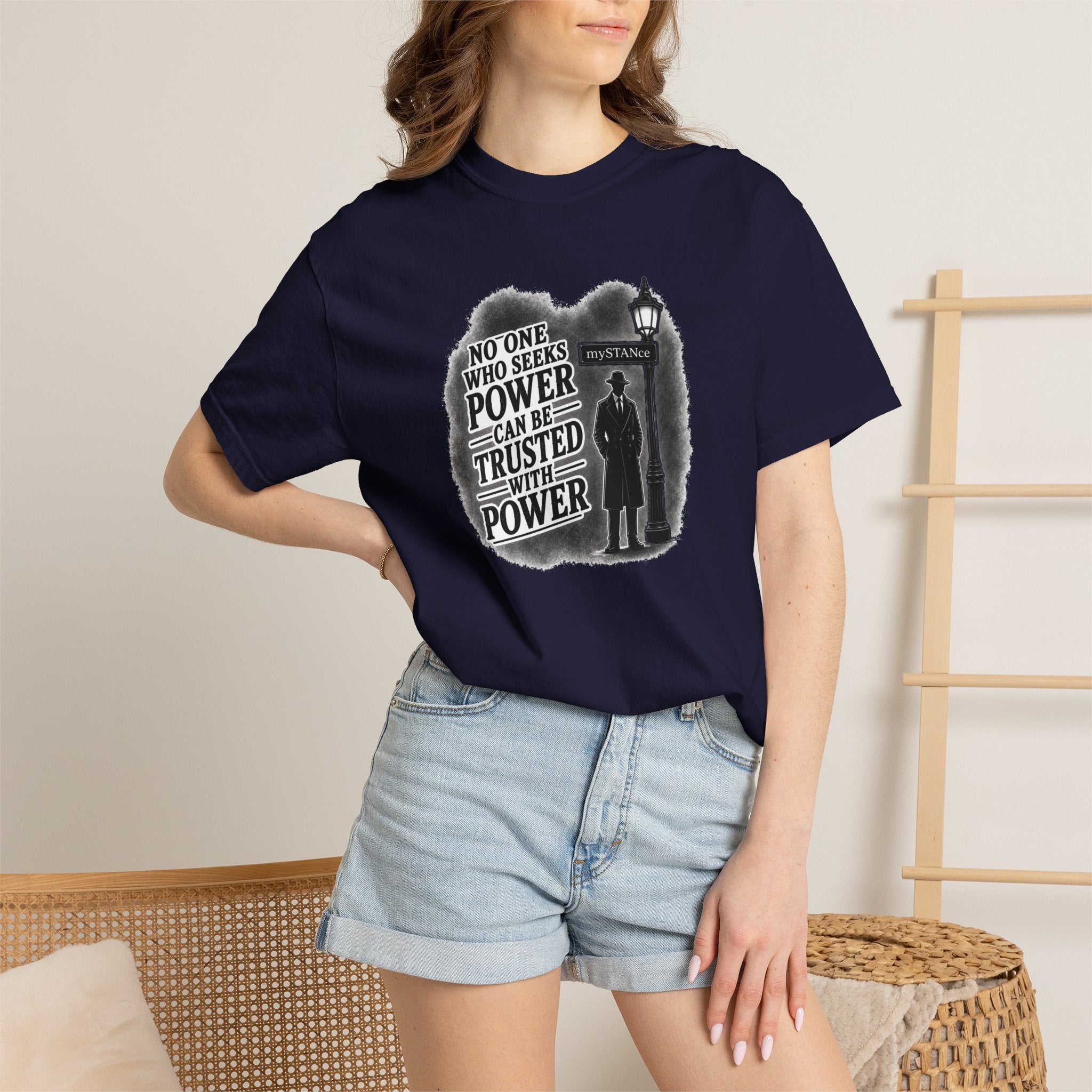 Resistance Graphic T-Shirt — "No One Who Seeks Power Can Be Trusted With Power" Vintage Protest Tee