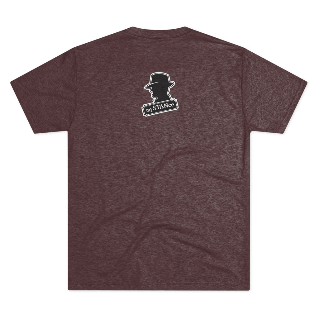Crew Tee — "America First Still mySTANce" Vintage Shadow Graphic
