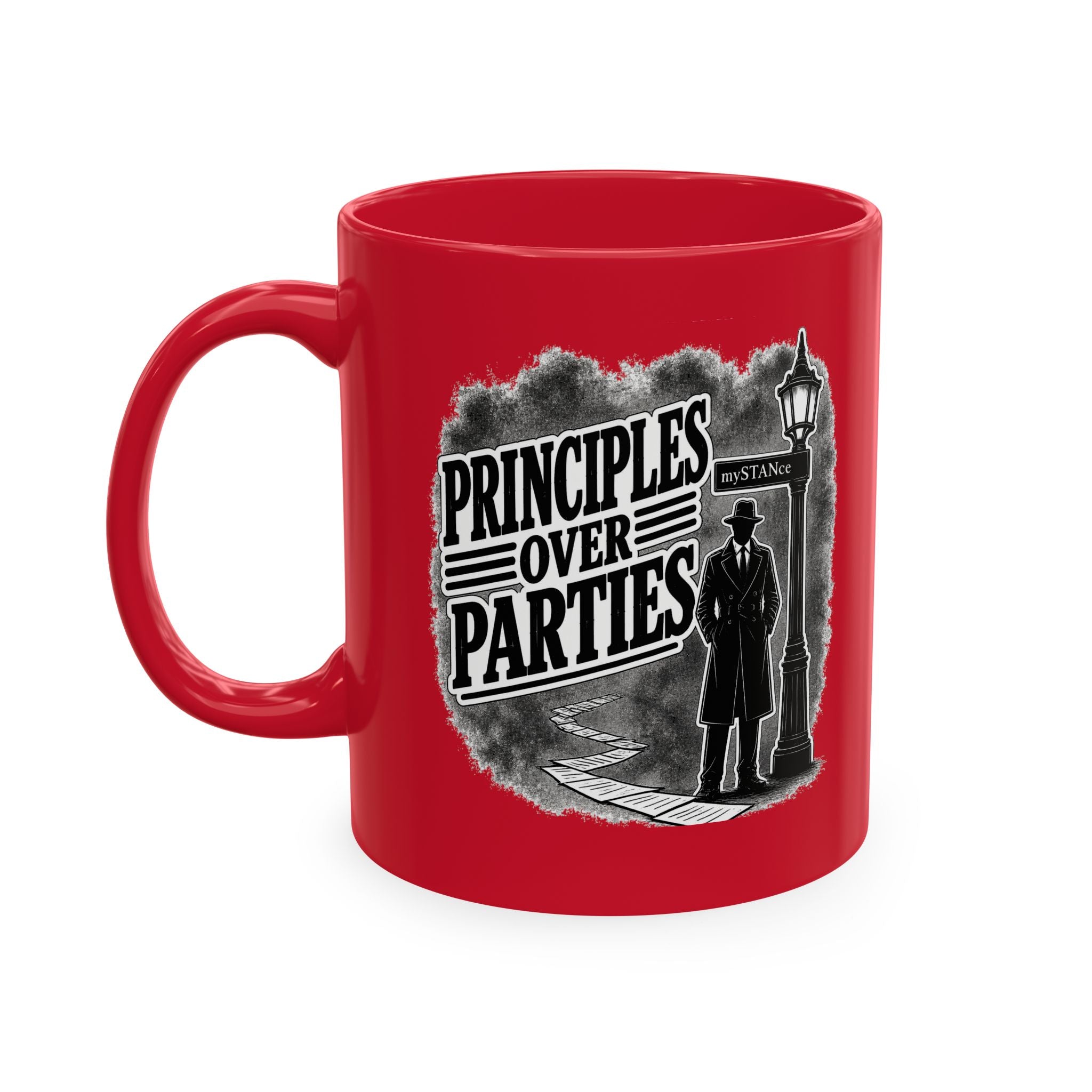 Principles Over Parties Mug | mySTANce Political Statement Coffee Cup | 11 oz Ceramic Mug
