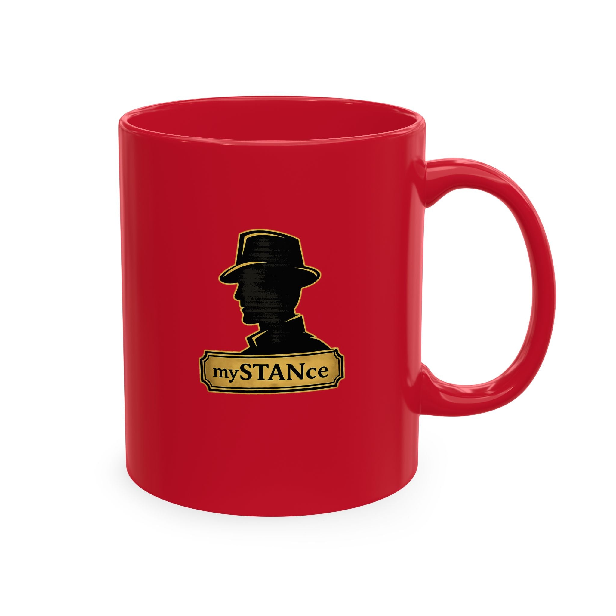 mySTANce Mystery Man Ceramic Mug | 11 oz Vintage Noir Coffee Cup