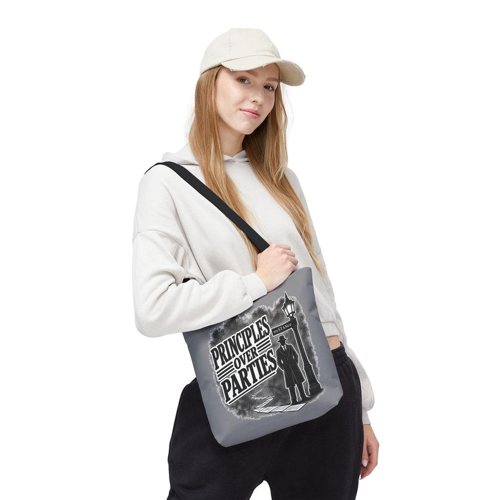 Principles Over Parties Tote Bag — mySTANce Political Statement Reusable Tote