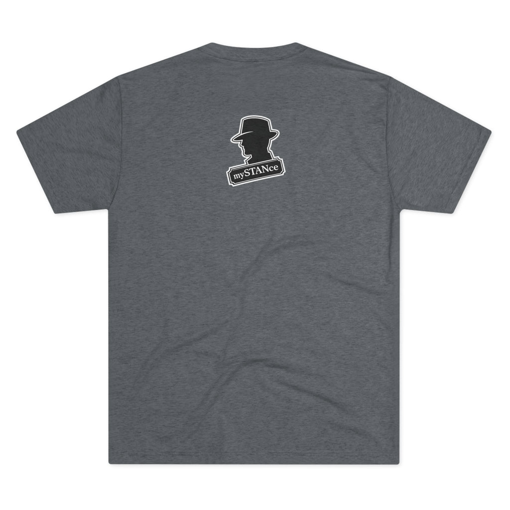 Crew Tee — "America First Still mySTANce" Vintage Shadow Graphic