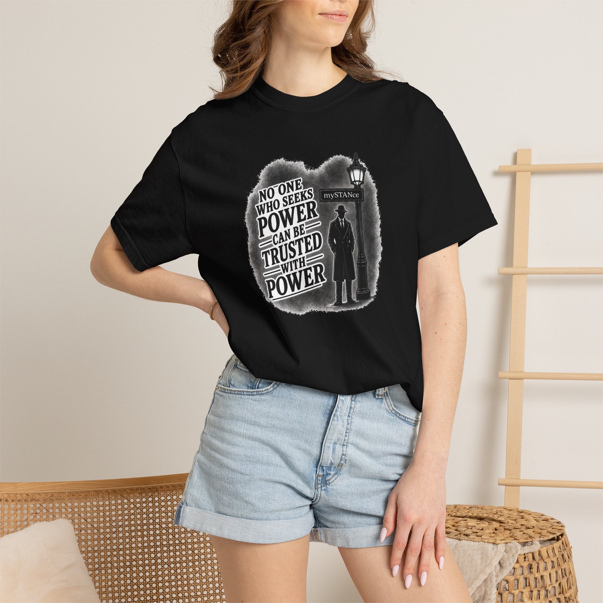 Resistance Graphic T-Shirt — "No One Who Seeks Power Can Be Trusted With Power" Vintage Protest Tee