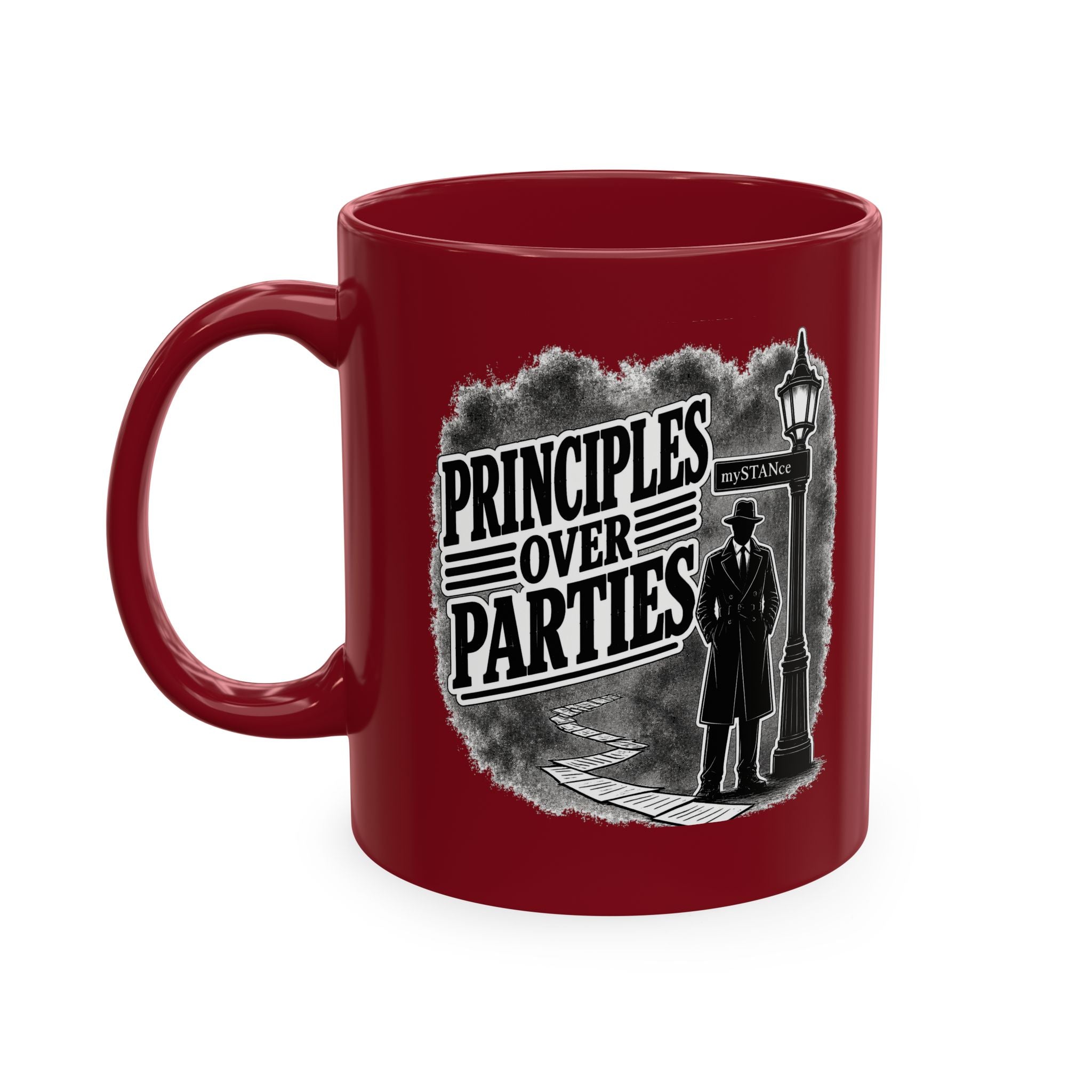 Principles Over Parties Mug | mySTANce Political Statement Coffee Cup | 11 oz Ceramic Mug