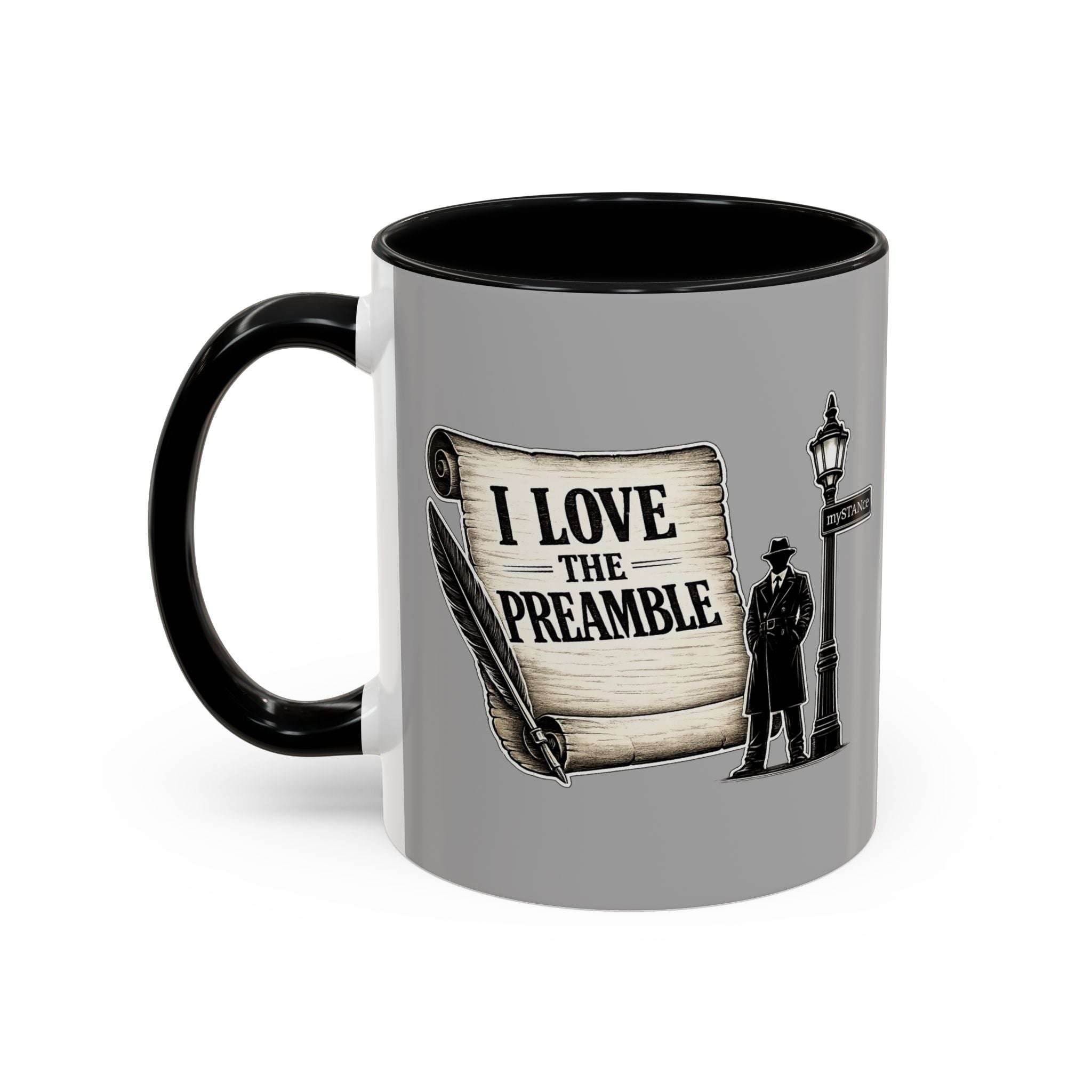 Coffee Mug — Vintage Detective 'mySTANce' Accent Ceramic Mug