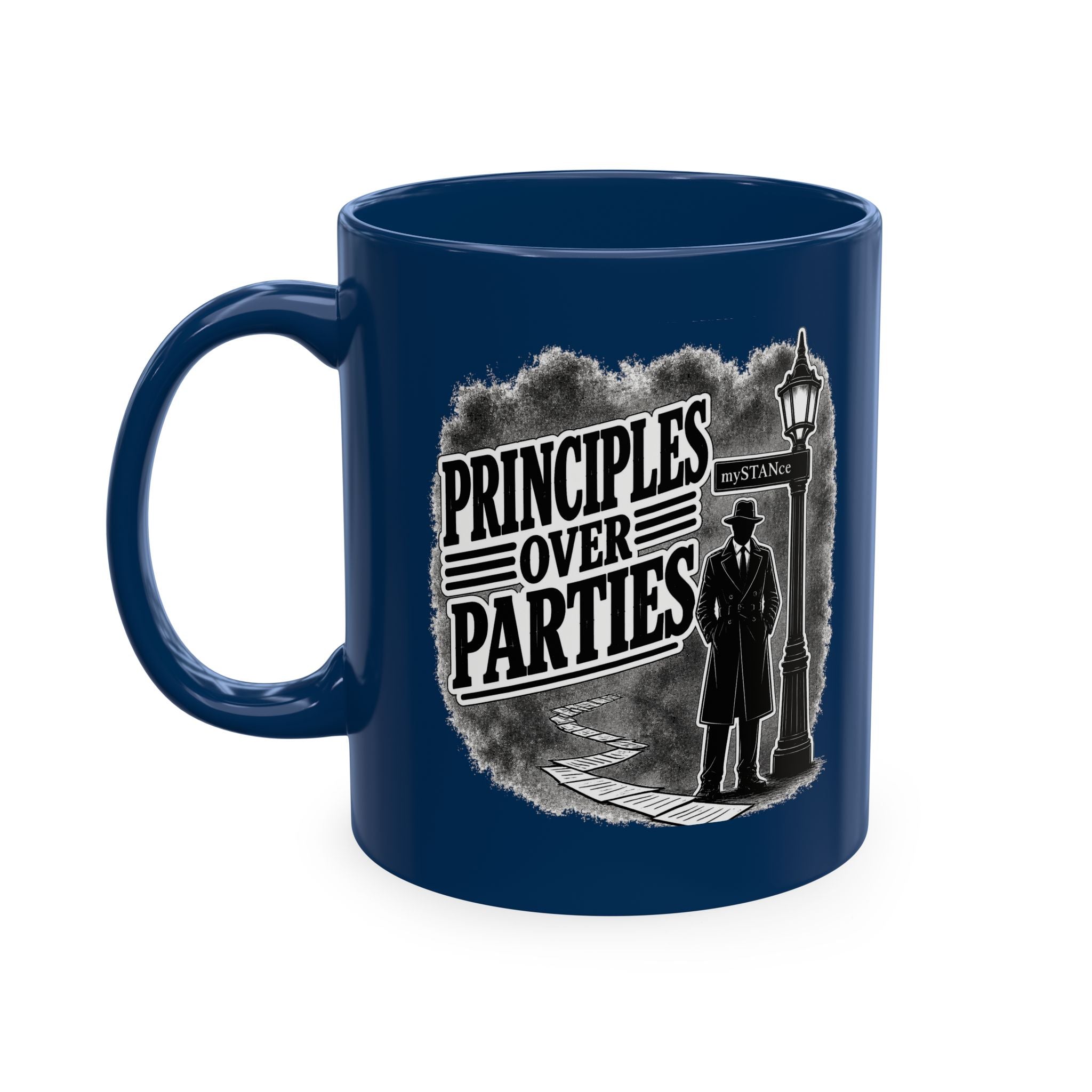 Principles Over Parties Mug | mySTANce Political Statement Coffee Cup | 11 oz Ceramic Mug