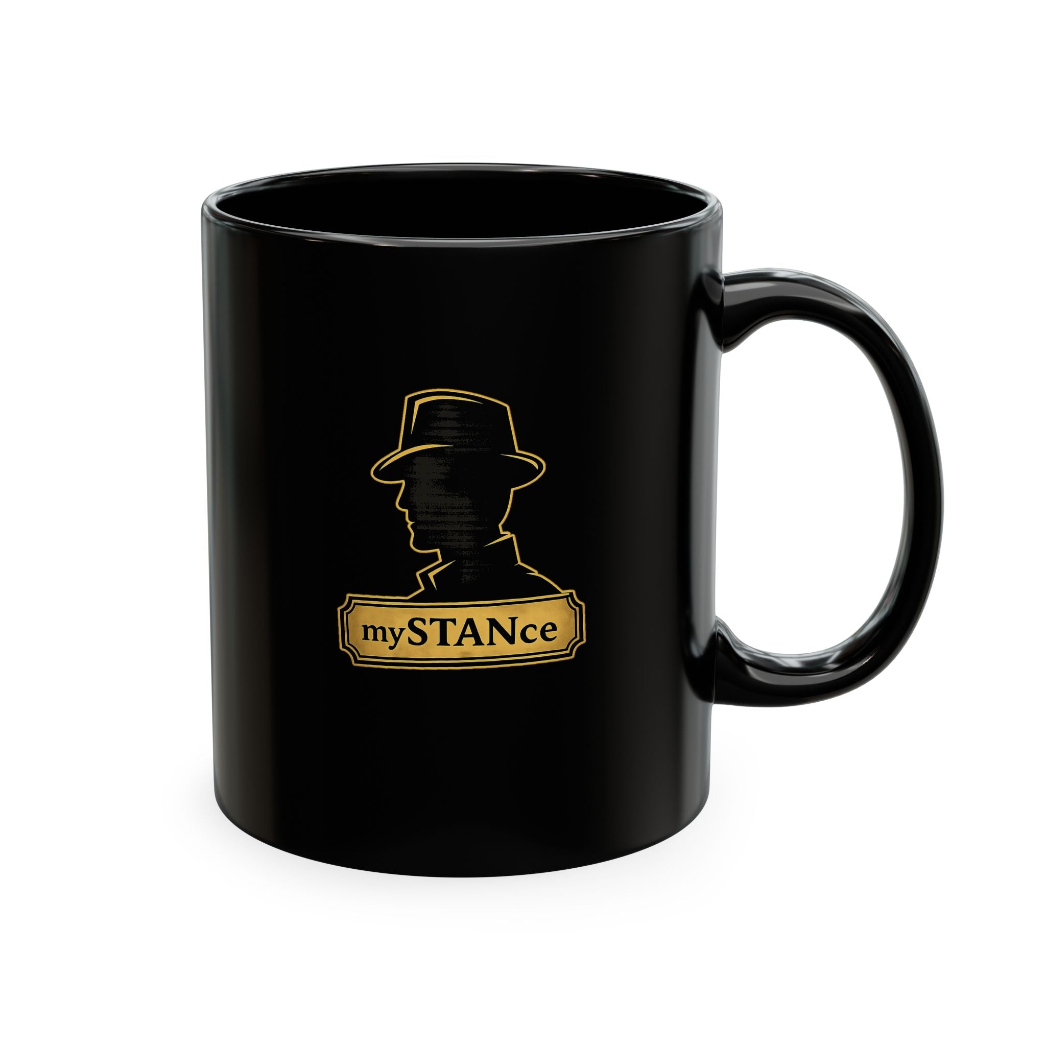 mySTANce Mystery Man Ceramic Mug | 11 oz Vintage Noir Coffee Cup
