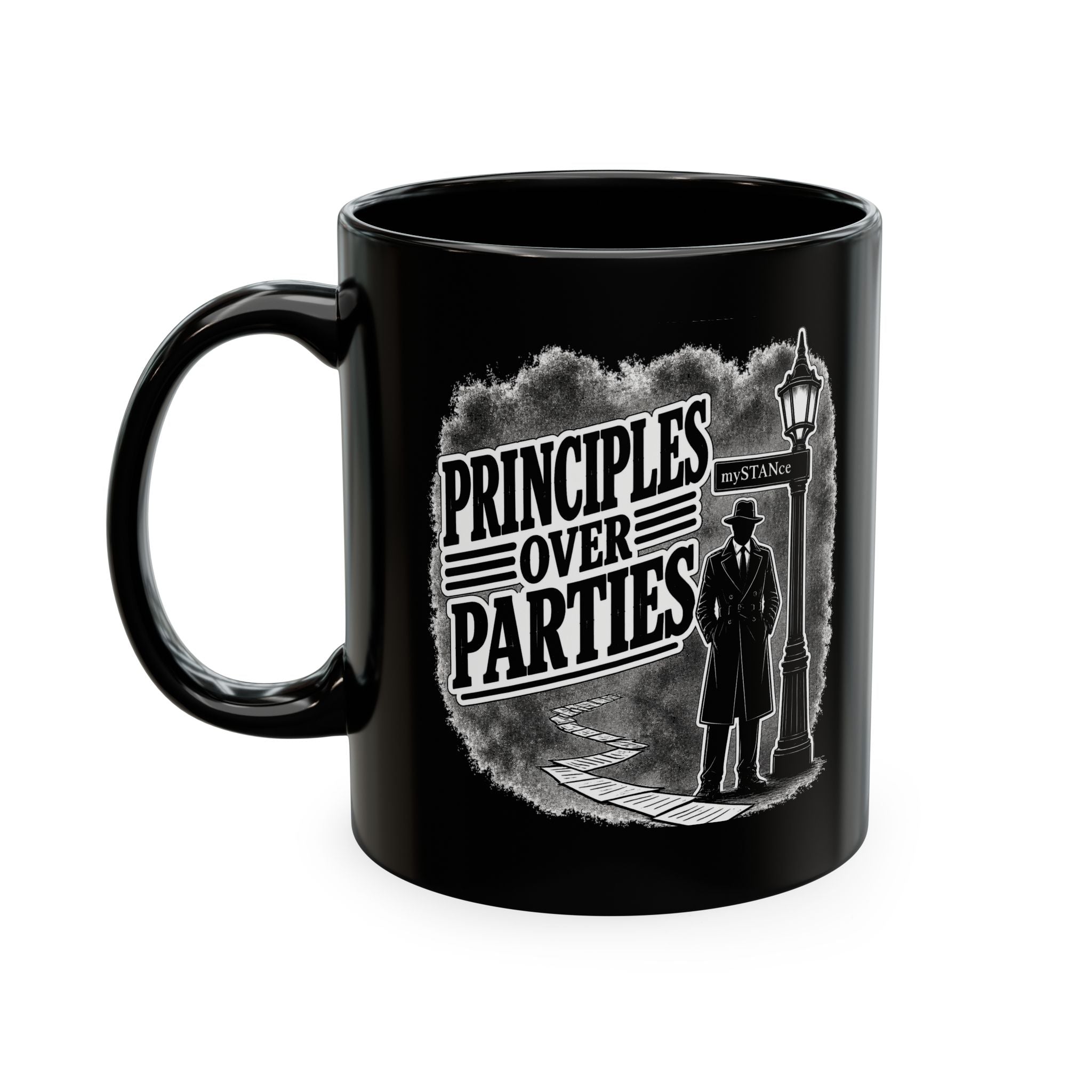 Principles Over Parties Mug | mySTANce Political Statement Coffee Cup | 11 oz Ceramic Mug