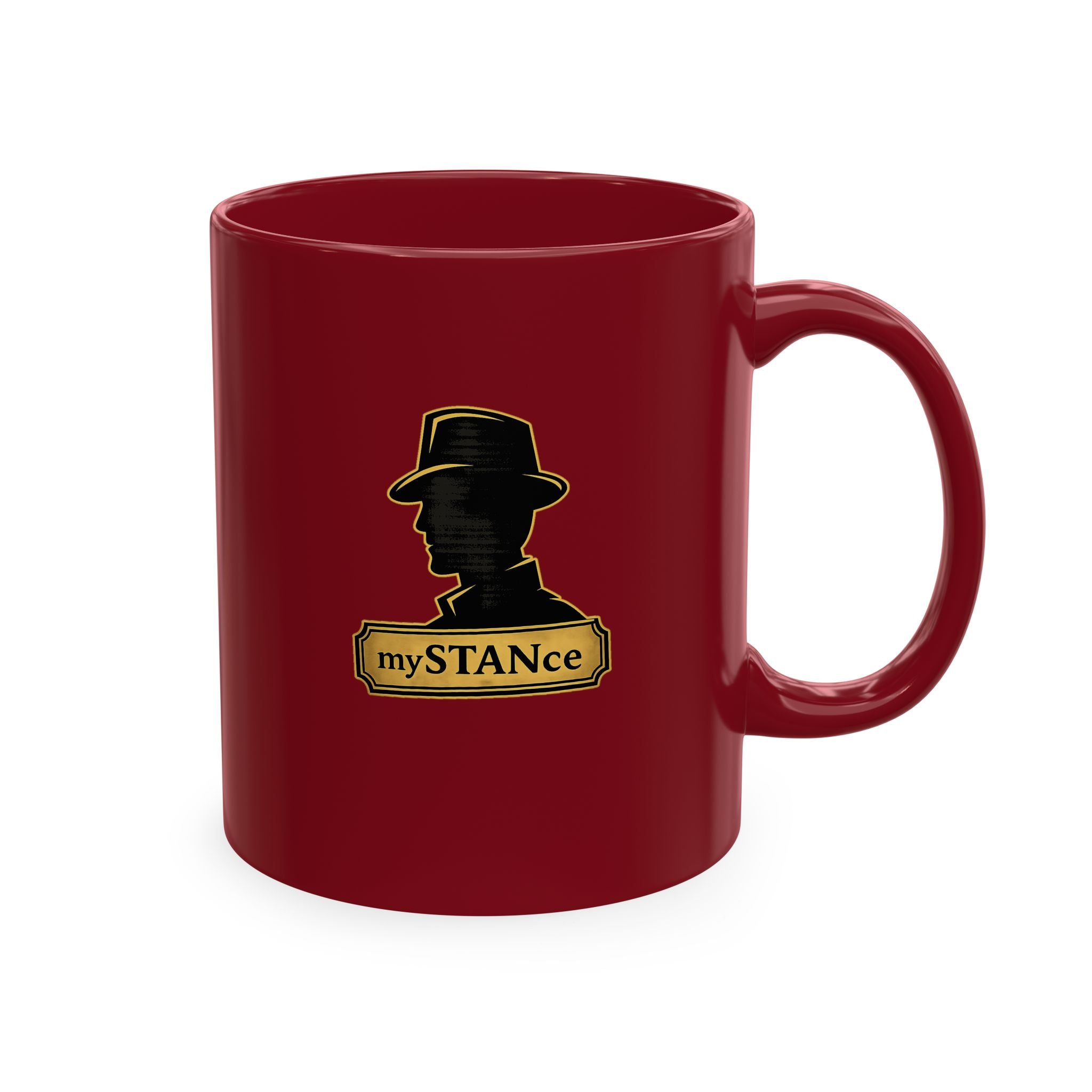 mySTANce Mystery Man Ceramic Mug | 11 oz Vintage Noir Coffee Cup