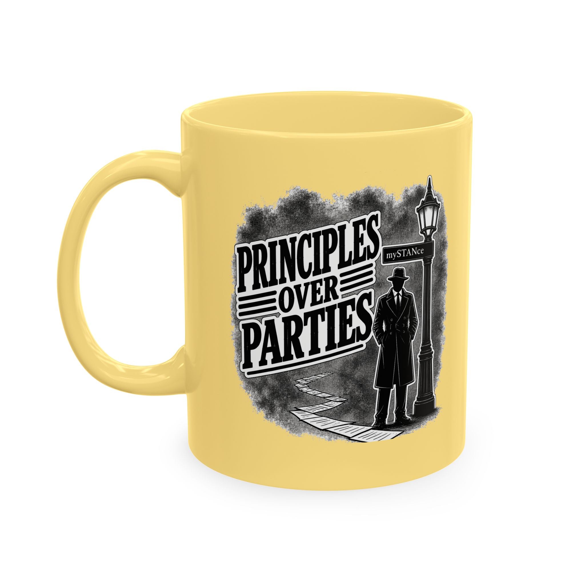 Principles Over Parties Mug | mySTANce Political Statement Coffee Cup | 11 oz Ceramic Mug