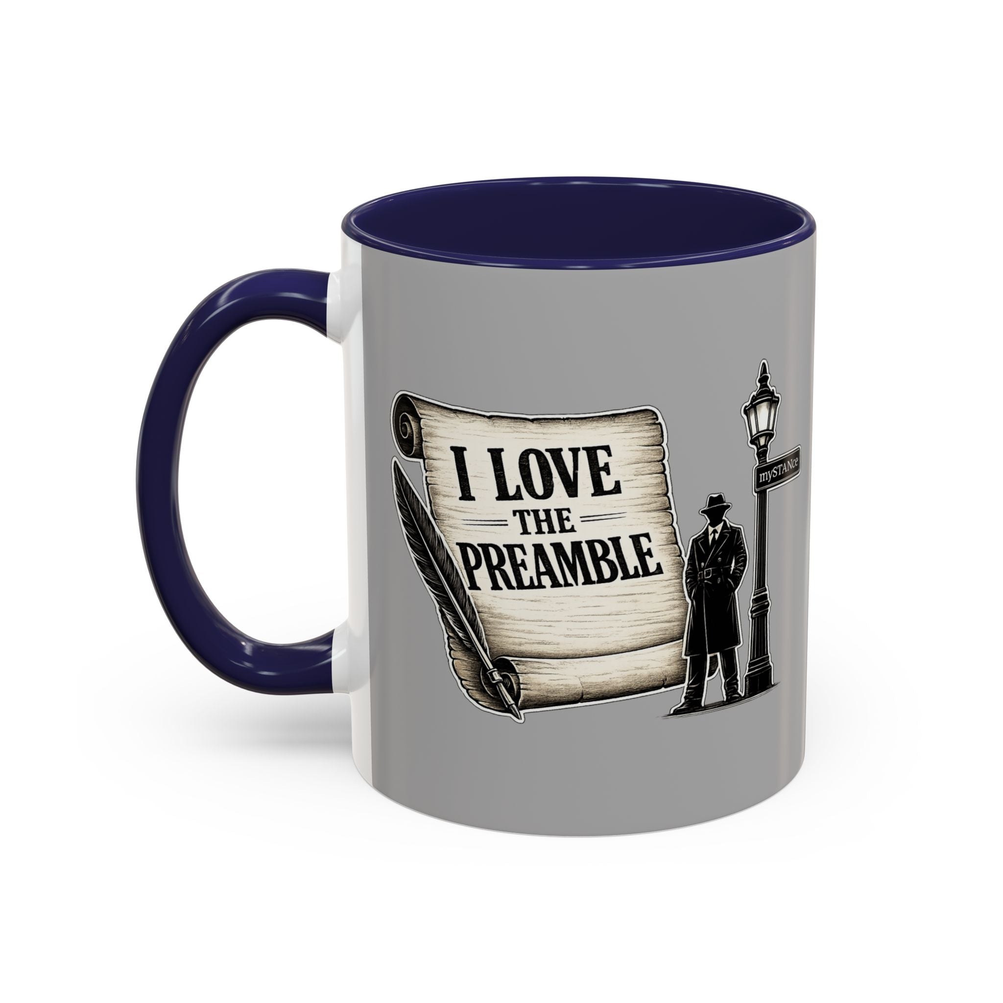 Coffee Mug — Vintage Detective 'mySTANce' Accent Ceramic Mug
