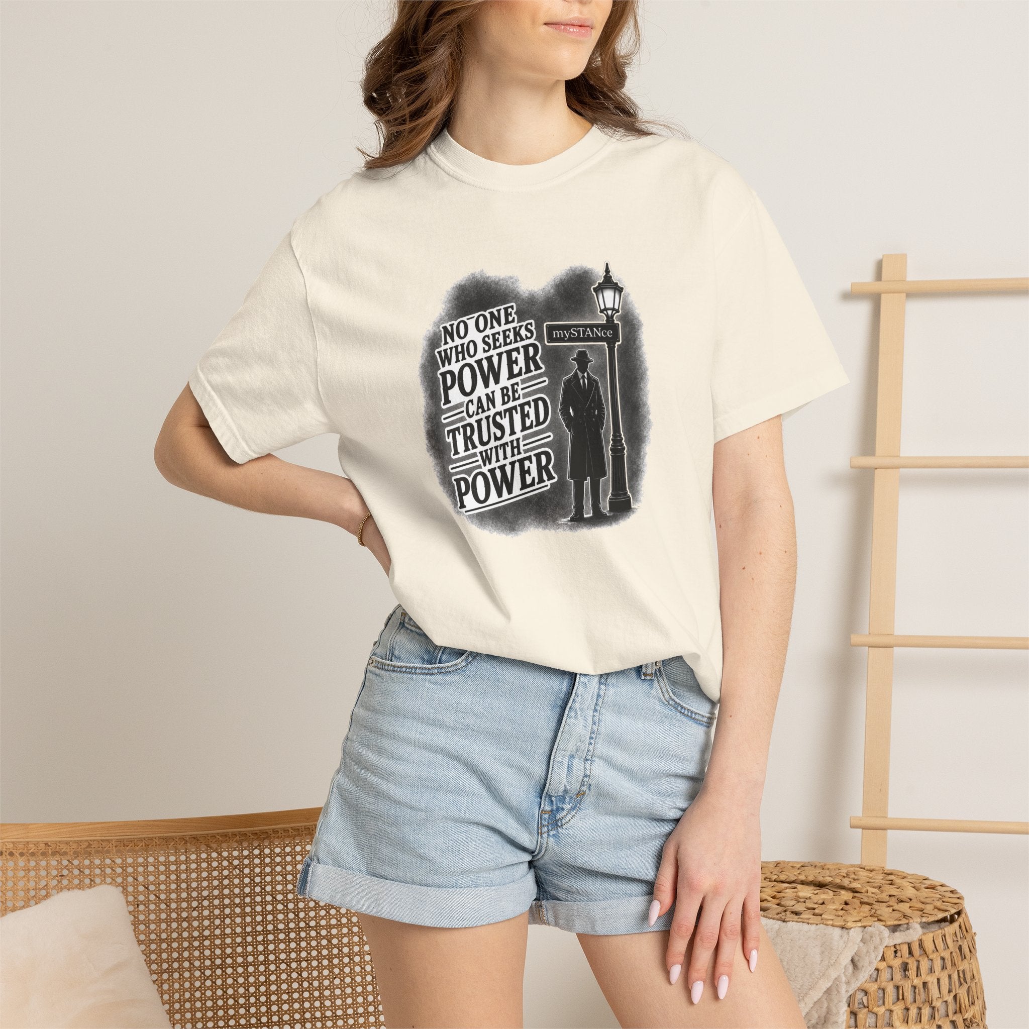 Resistance Graphic T-Shirt — "No One Who Seeks Power Can Be Trusted With Power" Vintage Protest Tee