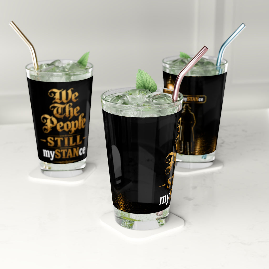 WE THE PEOPLE-Pint Glass - MySTANce Noir Silhouette 16oz Beer Glass