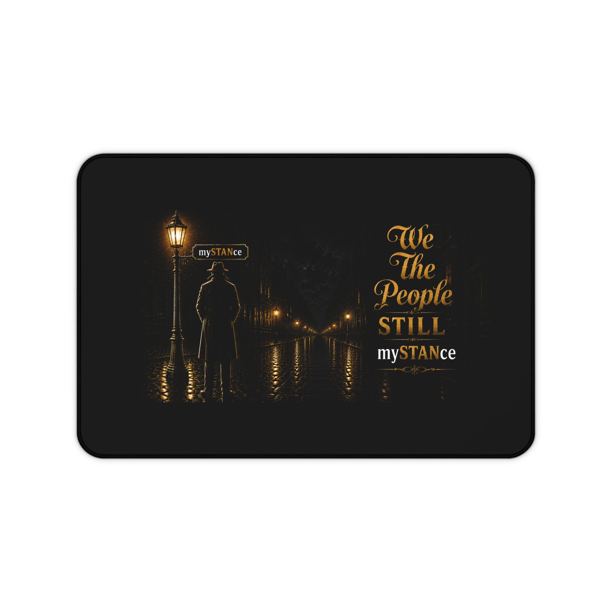 Desk Mat — 'We The People Still' Vintage Night Street Desk Mat