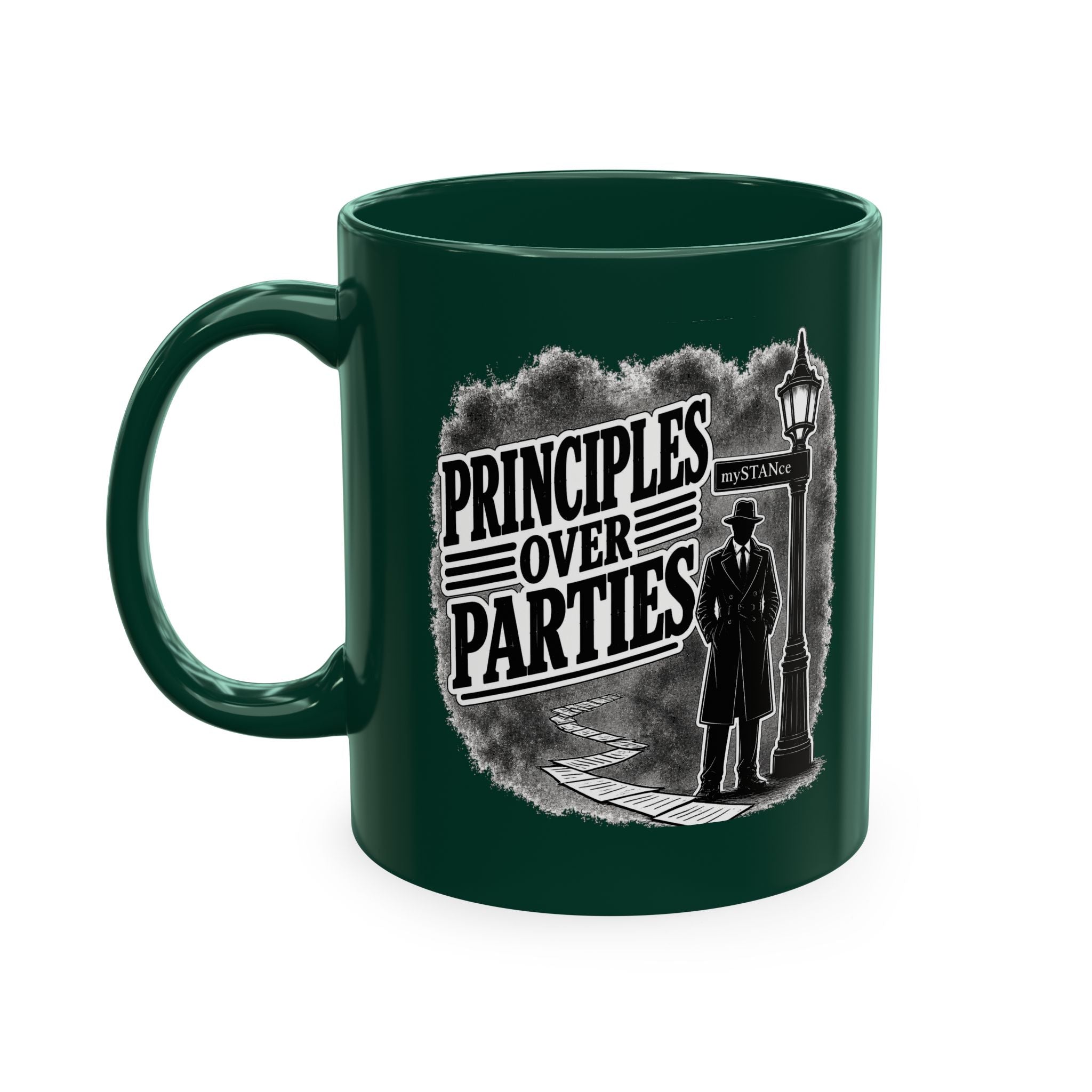 Principles Over Parties Mug | mySTANce Political Statement Coffee Cup | 11 oz Ceramic Mug