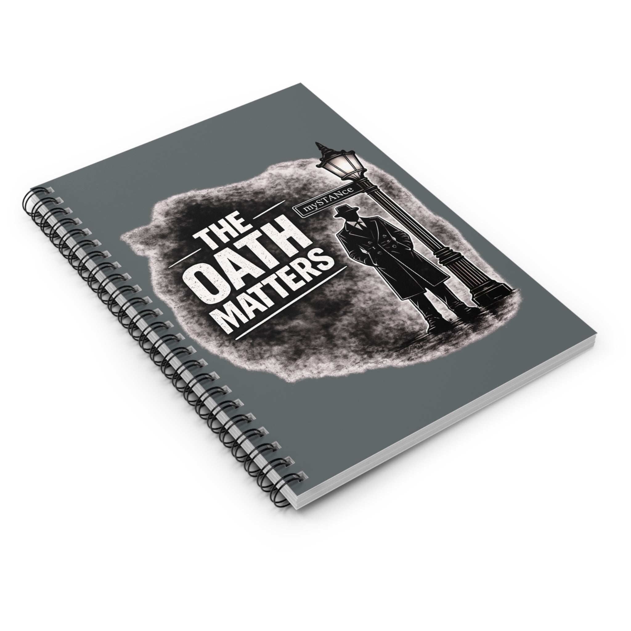 The Oath Matters Spiral Notebook — Vintage Detective Ruled Journal