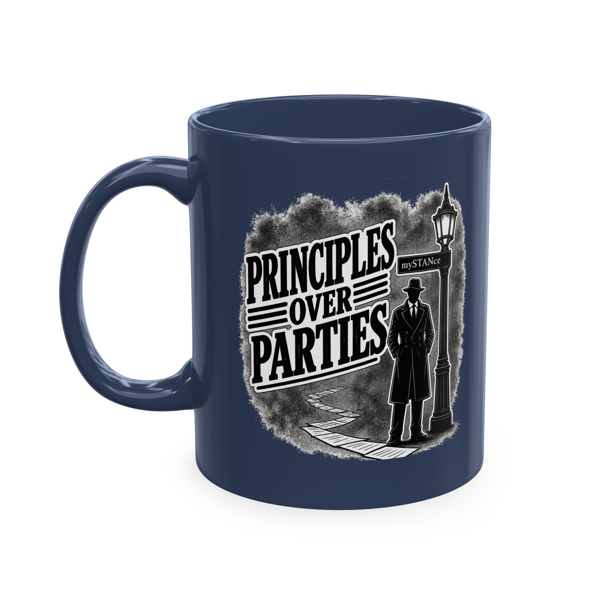 Principles Over Parties Mug | mySTANce Political Statement Coffee Cup | 11 oz Ceramic Mug