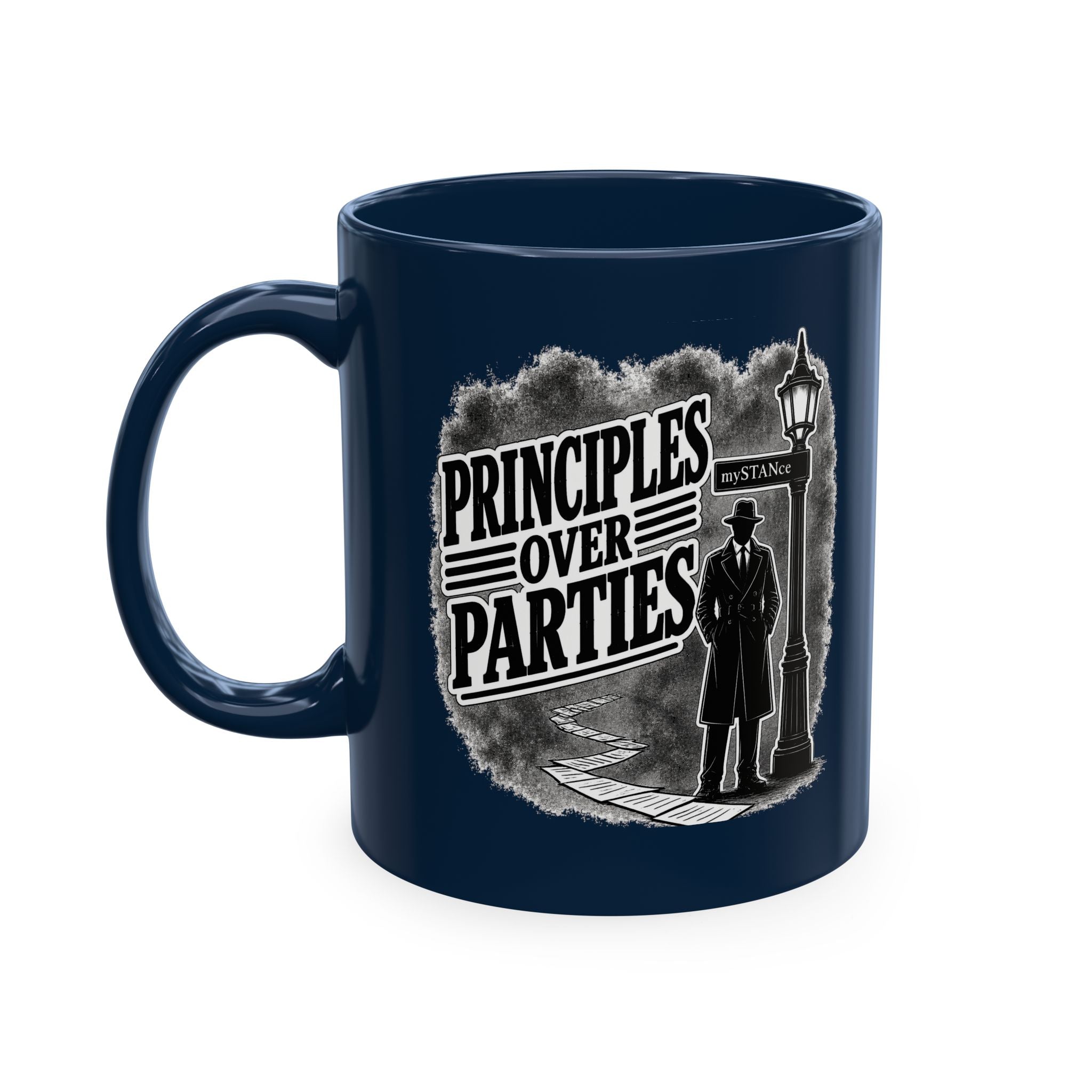 Principles Over Parties Mug | mySTANce Political Statement Coffee Cup | 11 oz Ceramic Mug