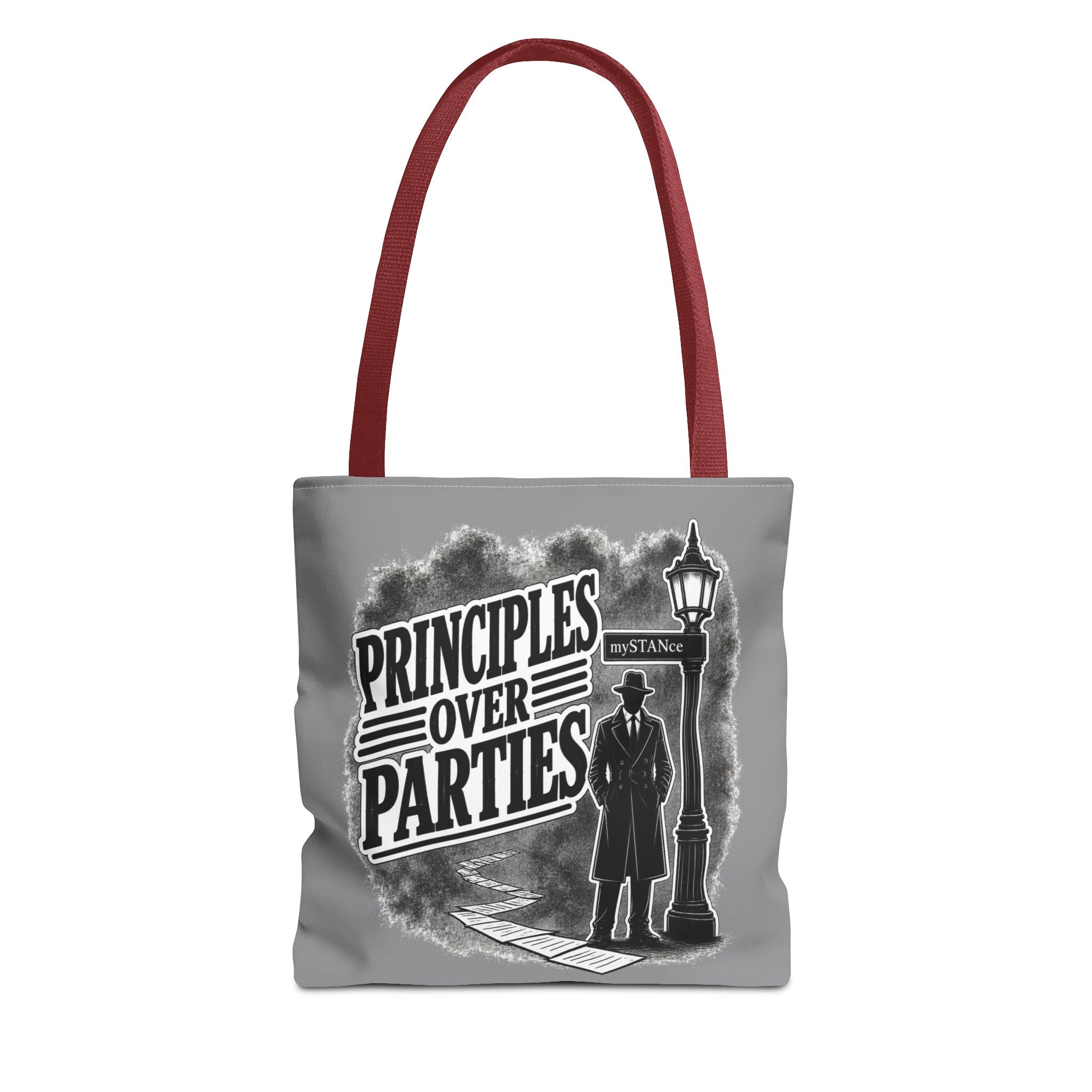 Principles Over Parties Tote Bag — mySTANce Political Statement Reusable Tote