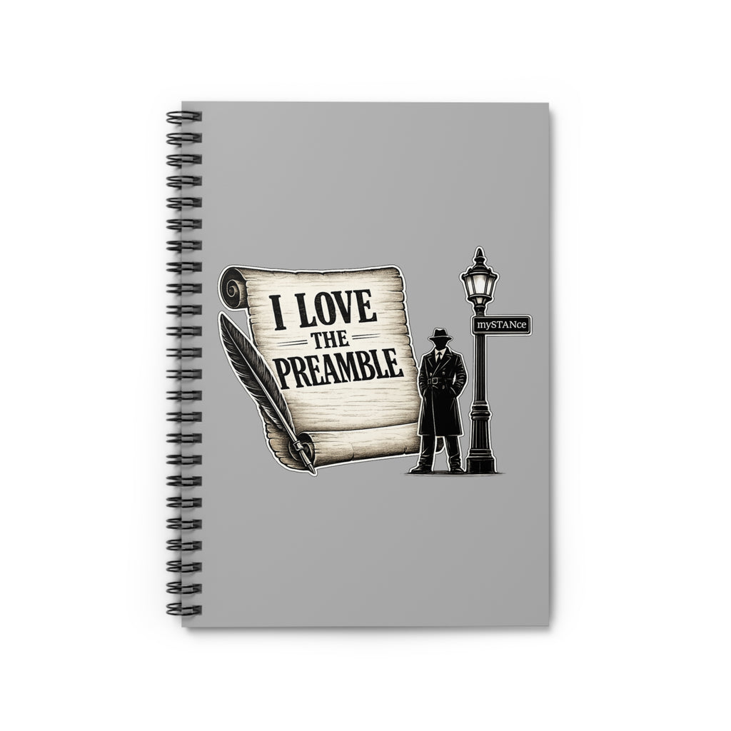 I Love The Preamble Spiral Notebook — Vintage Constitution Journal