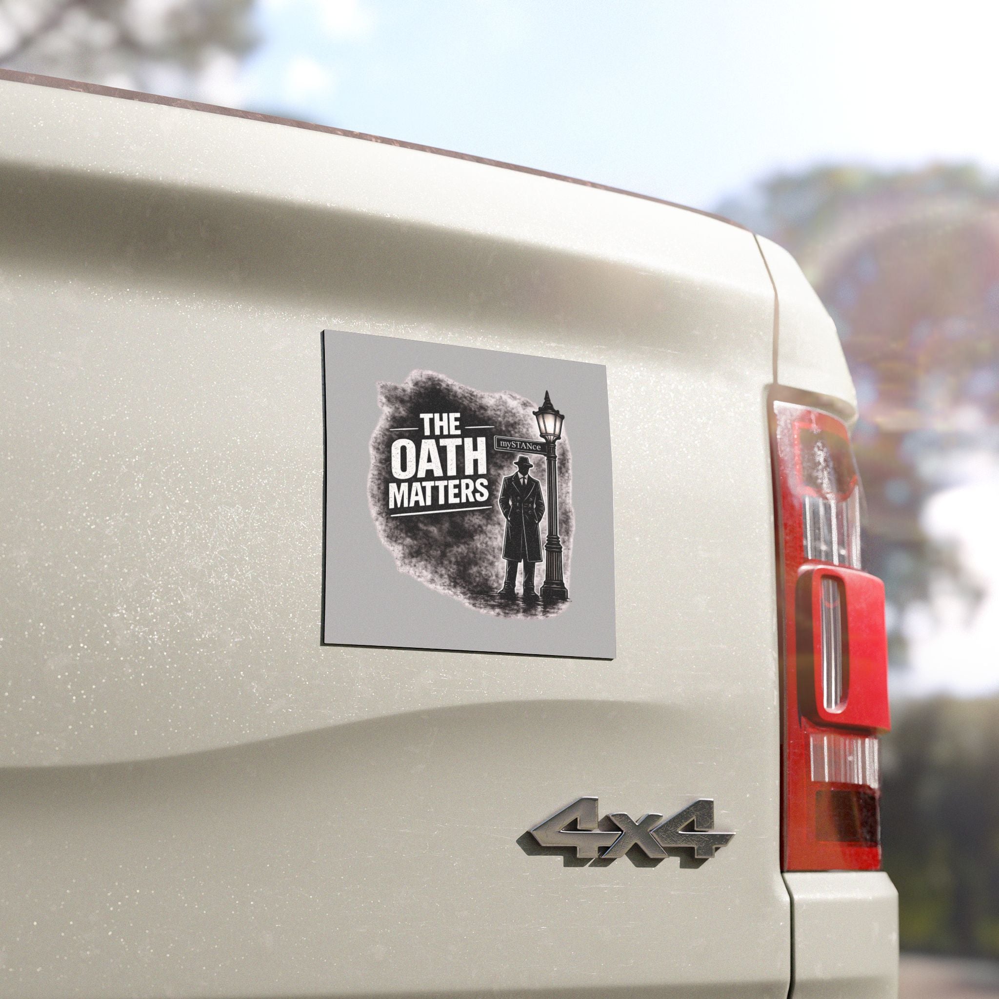 The Oath Matters Car Magnet — Vintage Noir Design