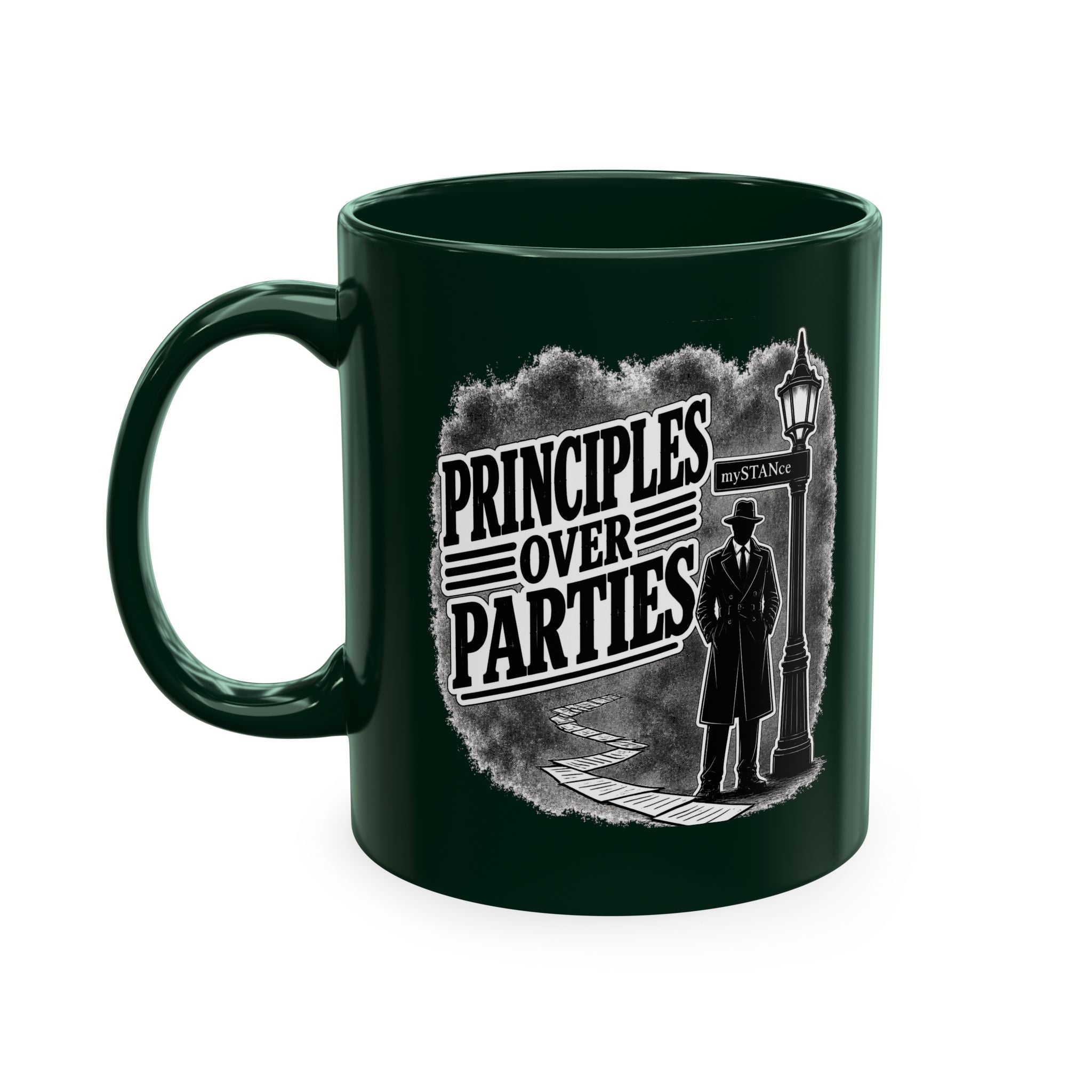 Principles Over Parties Mug | mySTANce Political Statement Coffee Cup | 11 oz Ceramic Mug