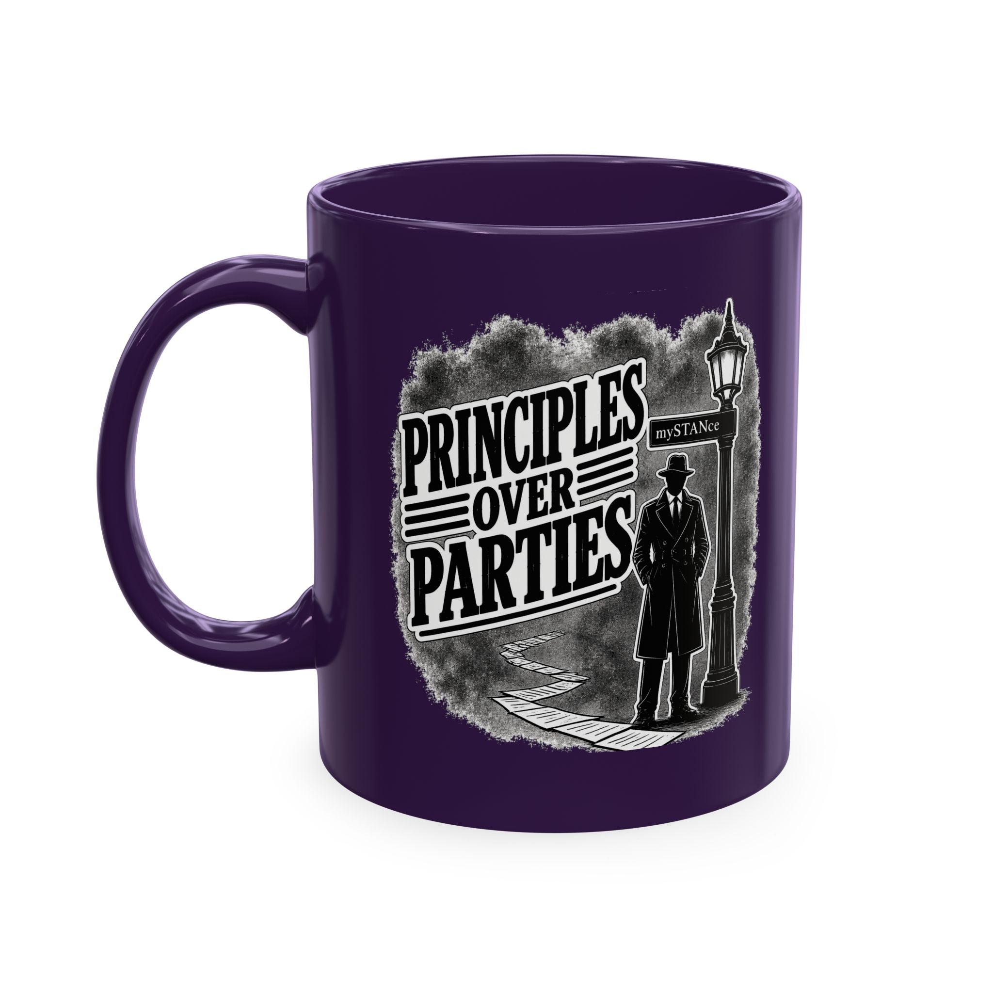 Principles Over Parties Mug | mySTANce Political Statement Coffee Cup | 11 oz Ceramic Mug
