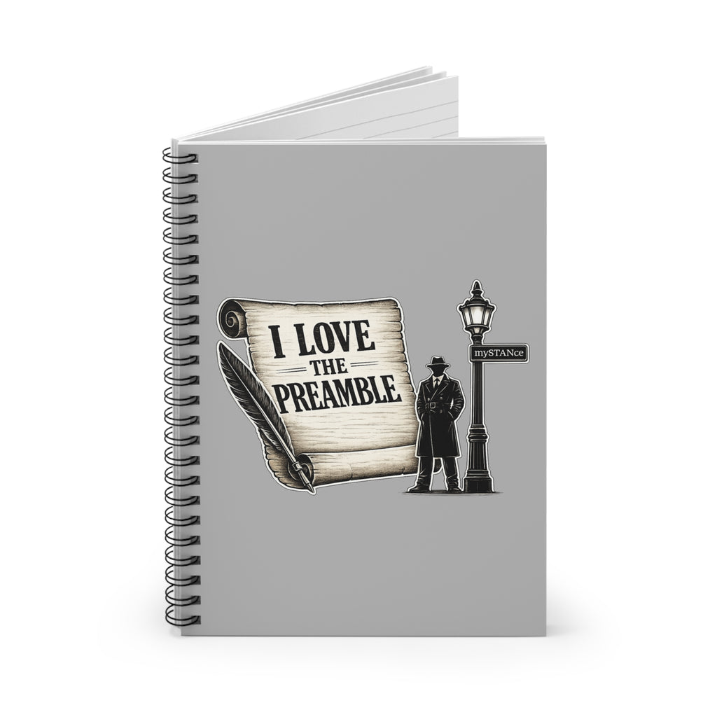 I Love The Preamble Spiral Notebook — Vintage Constitution Journal