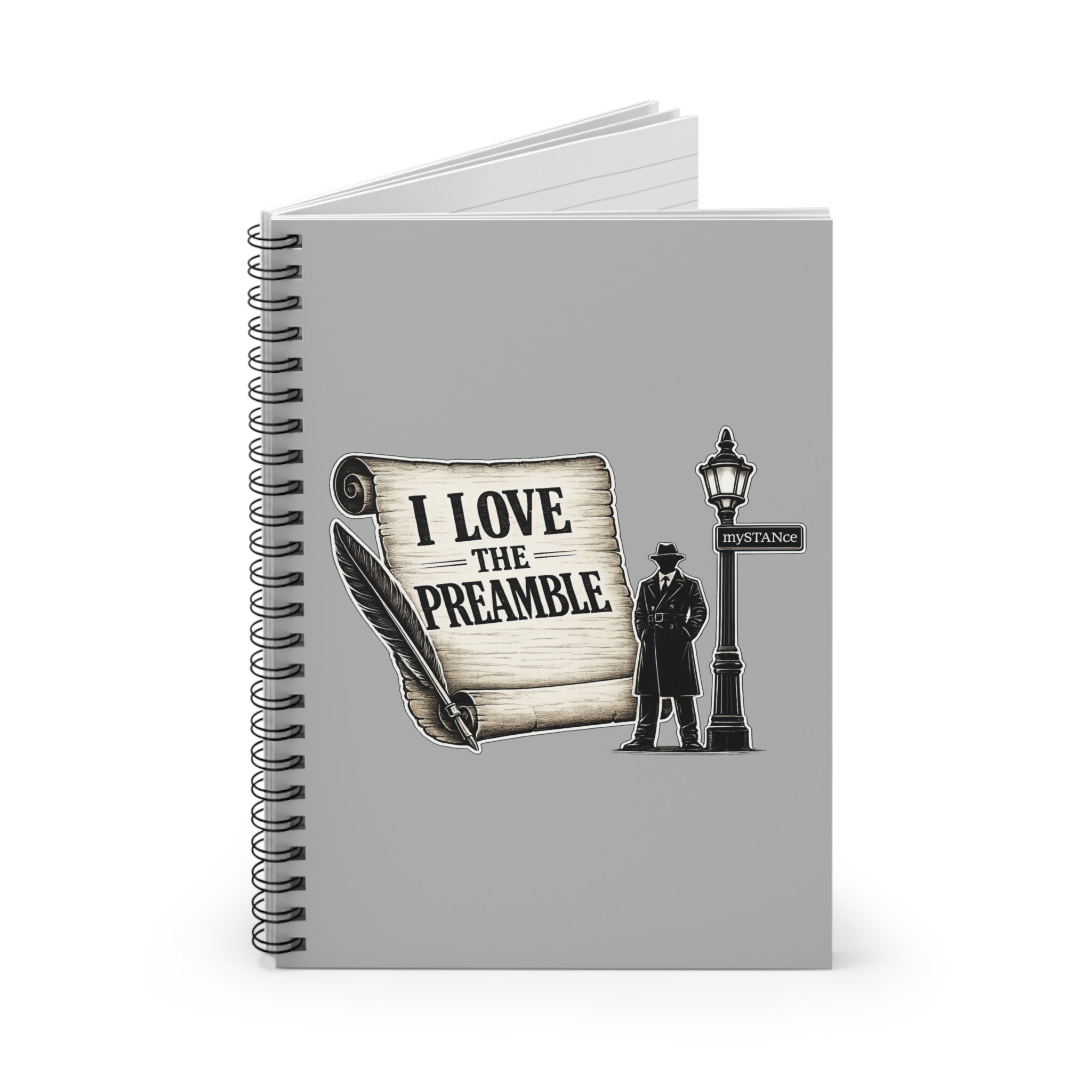 I Love The Preamble Spiral Notebook — Vintage Constitution Journal