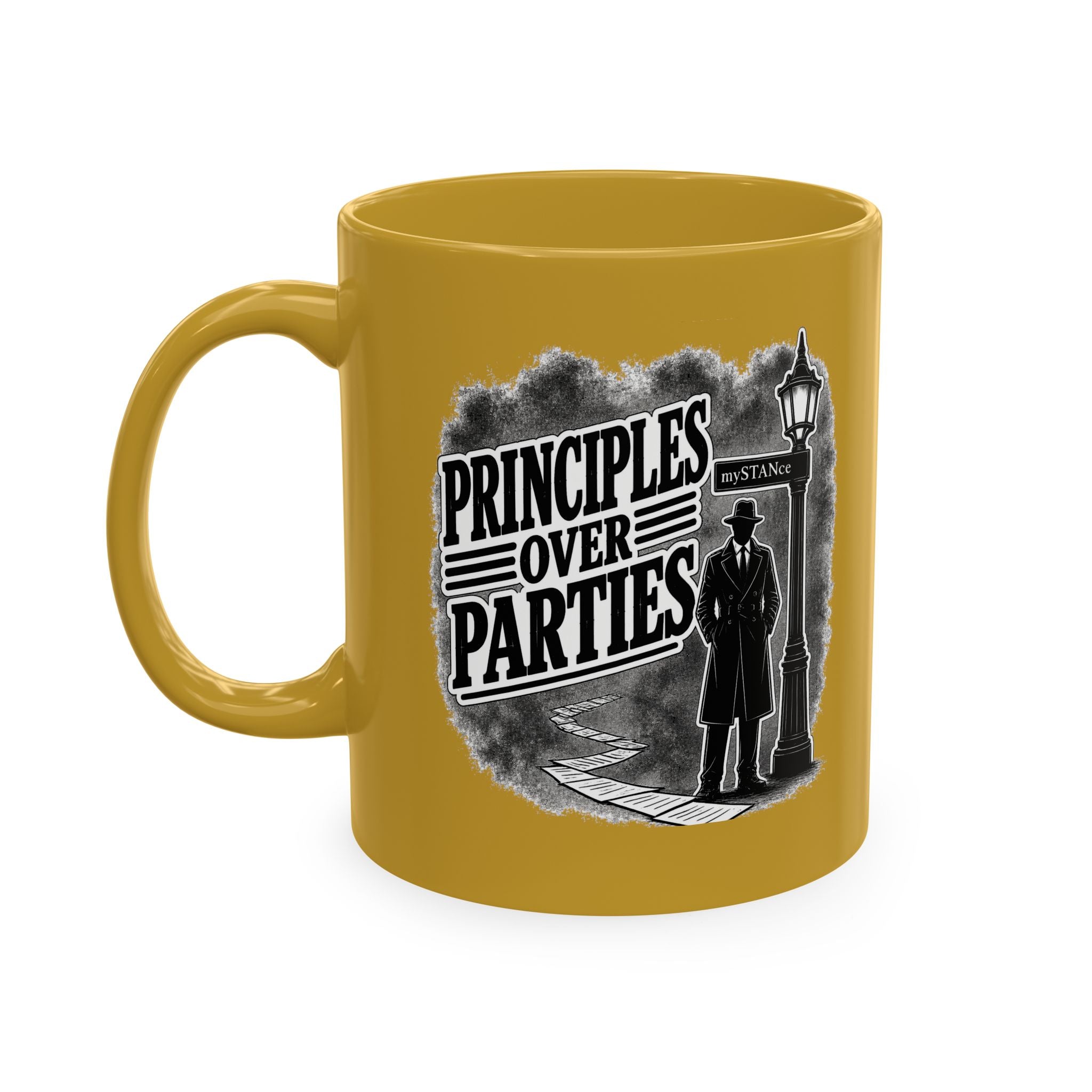 Principles Over Parties Mug | mySTANce Political Statement Coffee Cup | 11 oz Ceramic Mug