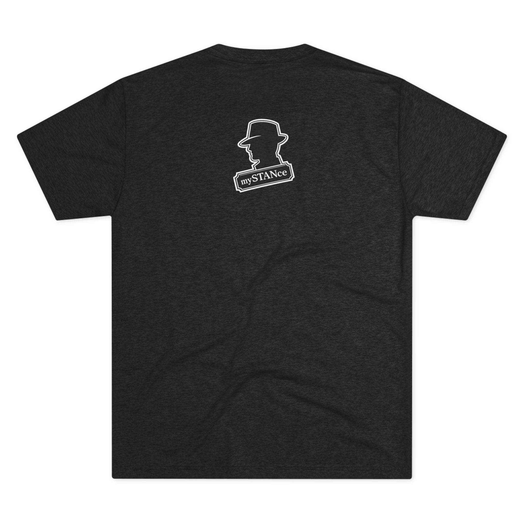 Crew Tee — "America First Still mySTANce" Vintage Shadow Graphic
