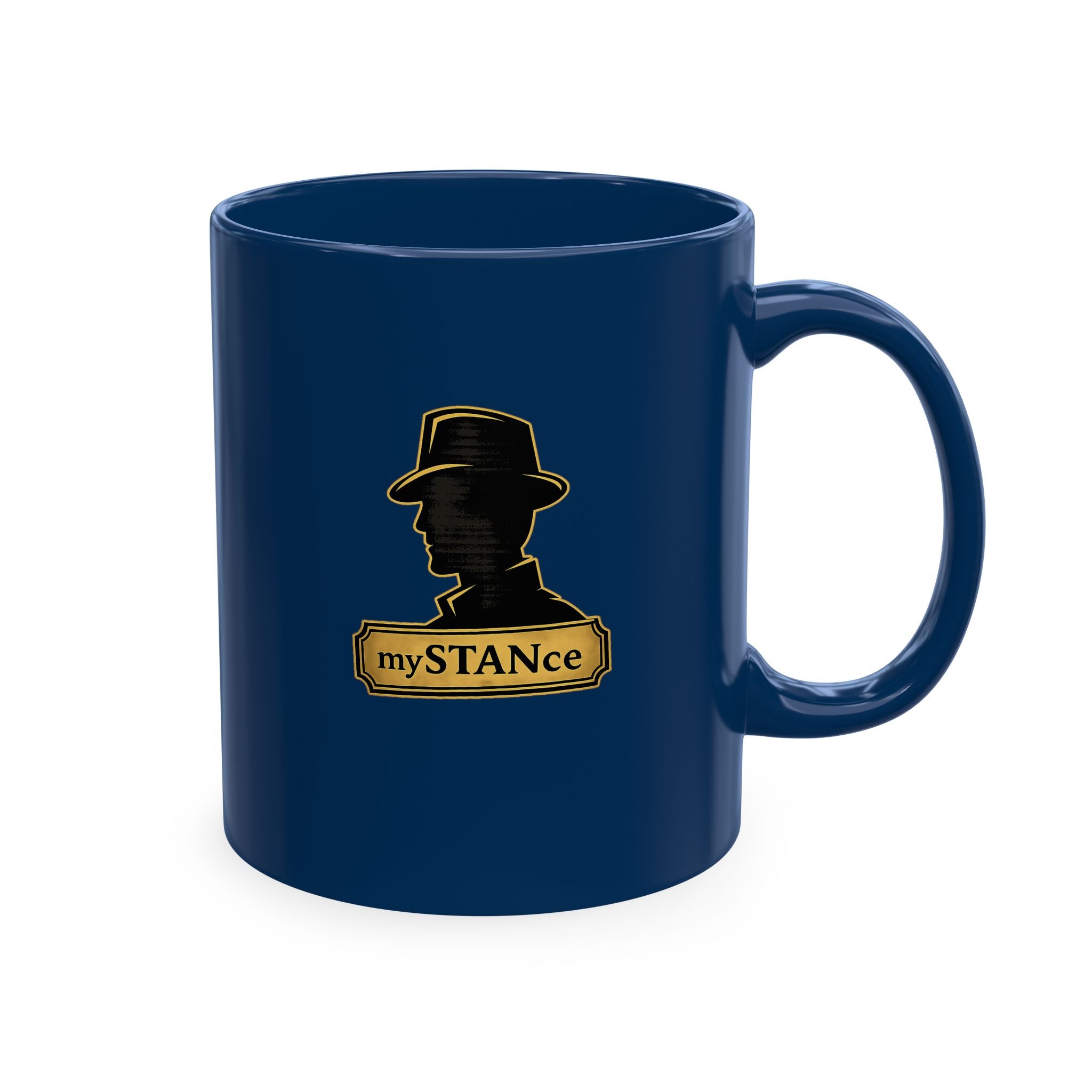 mySTANce Mystery Man Ceramic Mug | 11 oz Vintage Noir Coffee Cup