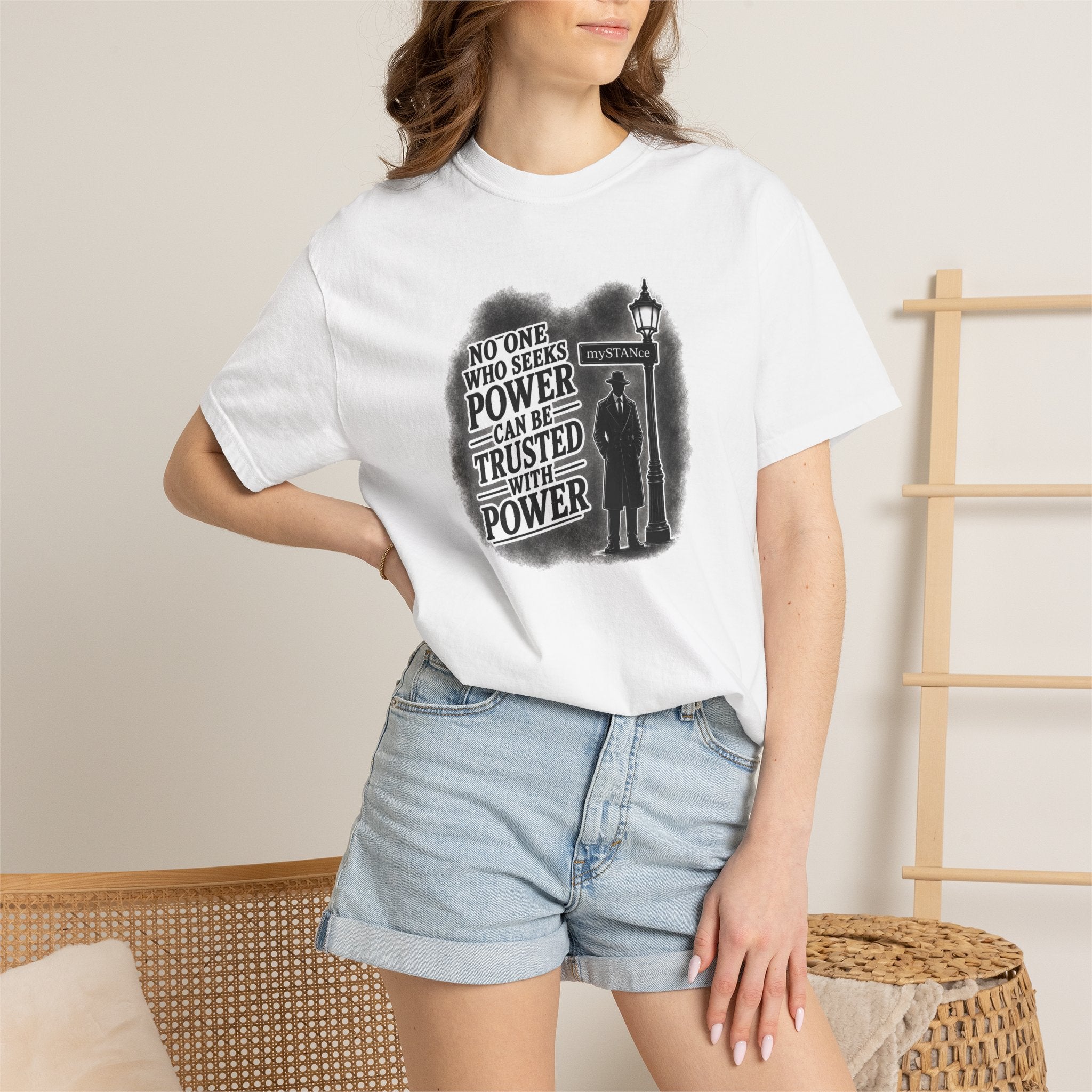 Resistance Graphic T-Shirt — "No One Who Seeks Power Can Be Trusted With Power" Vintage Protest Tee