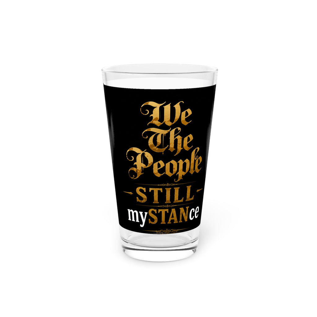 WE THE PEOPLE-Pint Glass - MySTANce Noir Silhouette 16oz Beer Glass