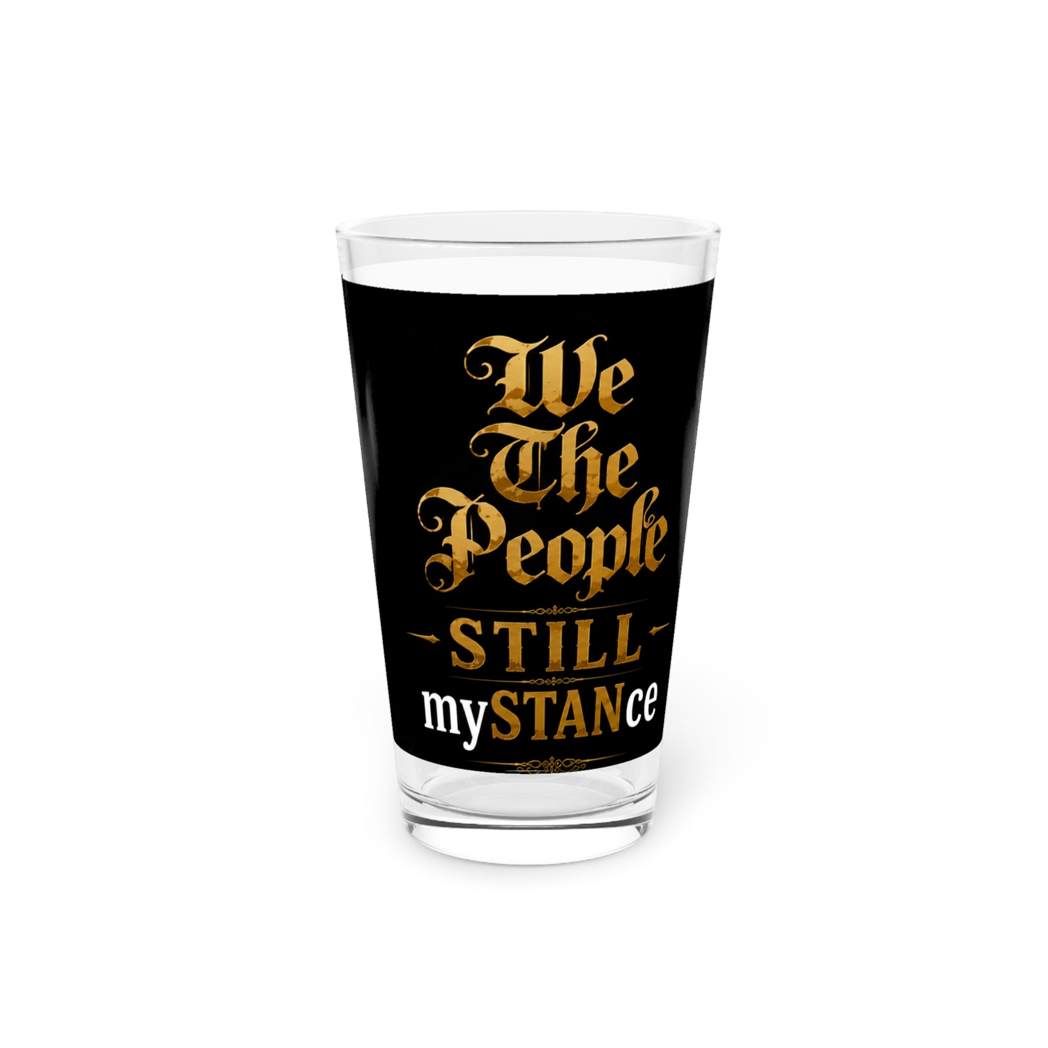 WE THE PEOPLE-Pint Glass - MySTANce Noir Silhouette 16oz Beer Glass