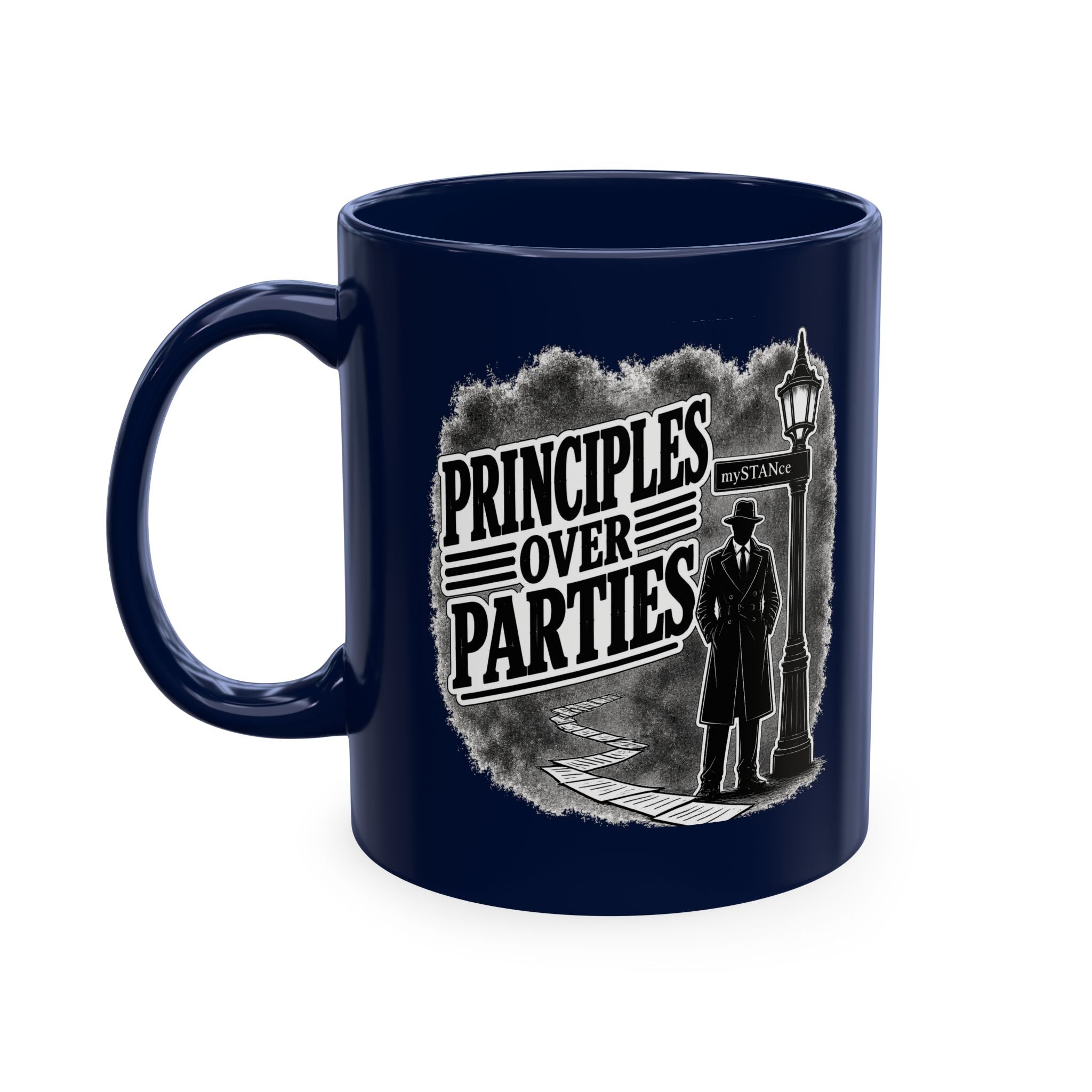 Principles Over Parties Mug | mySTANce Political Statement Coffee Cup | 11 oz Ceramic Mug