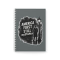 America First mySTANCe Spiral Notebook — Patriotic Vintage Detective Design