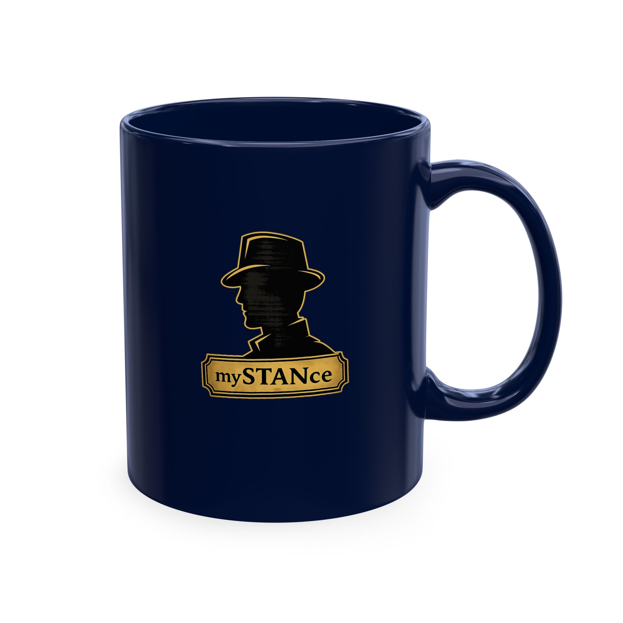 mySTANce Mystery Man Ceramic Mug | 11 oz Vintage Noir Coffee Cup