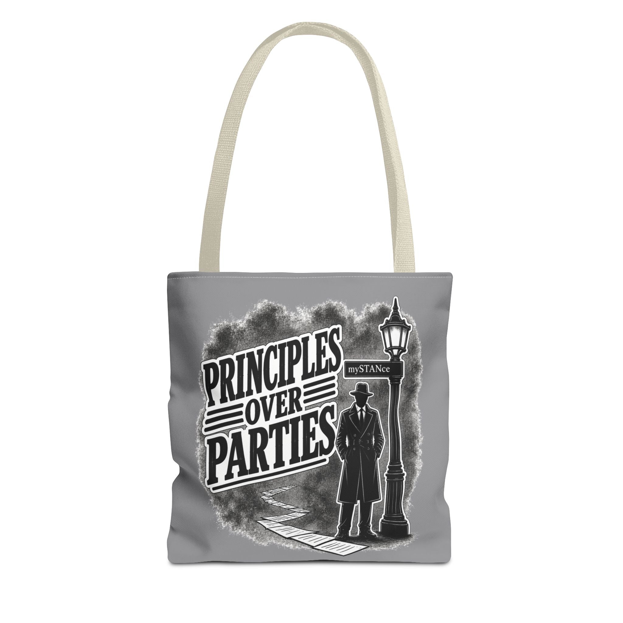 Principles Over Parties Tote Bag — mySTANce Political Statement Reusable Tote