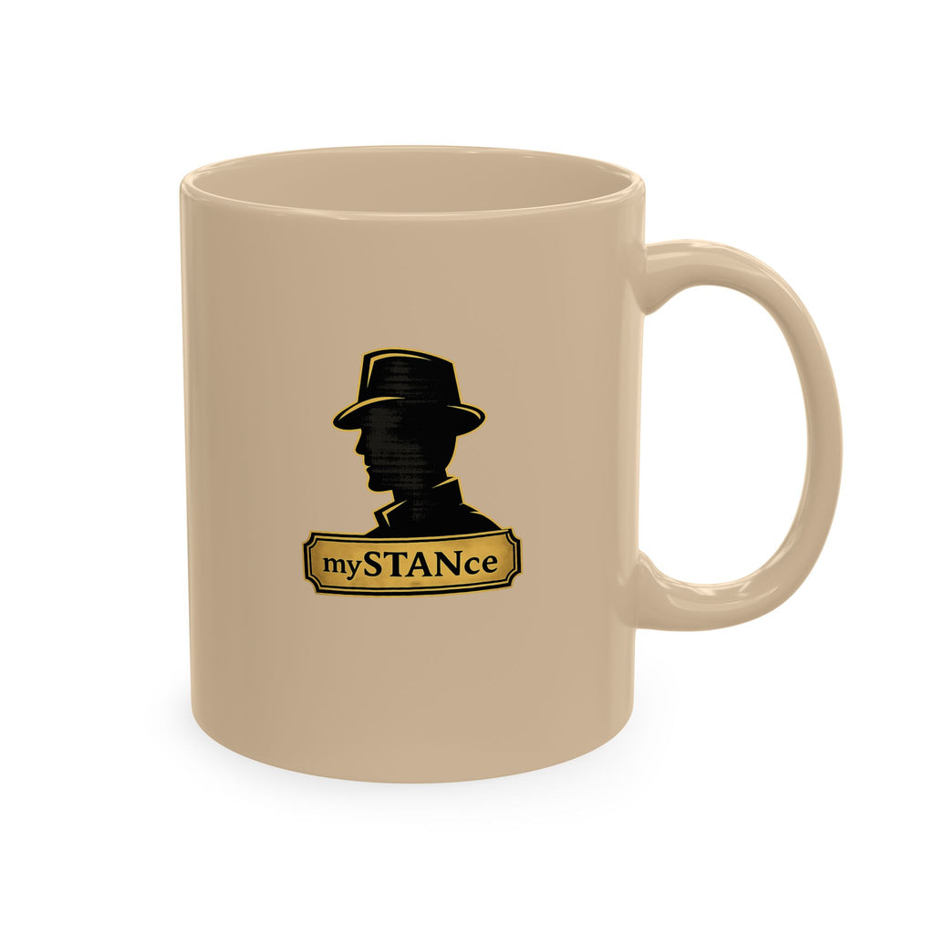 mySTANce Mystery Man Ceramic Mug | 11 oz Vintage Noir Coffee Cup