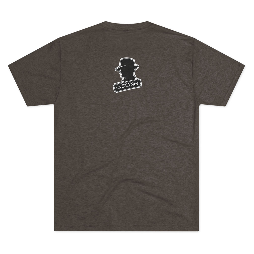 Crew Tee — "America First Still mySTANce" Vintage Shadow Graphic