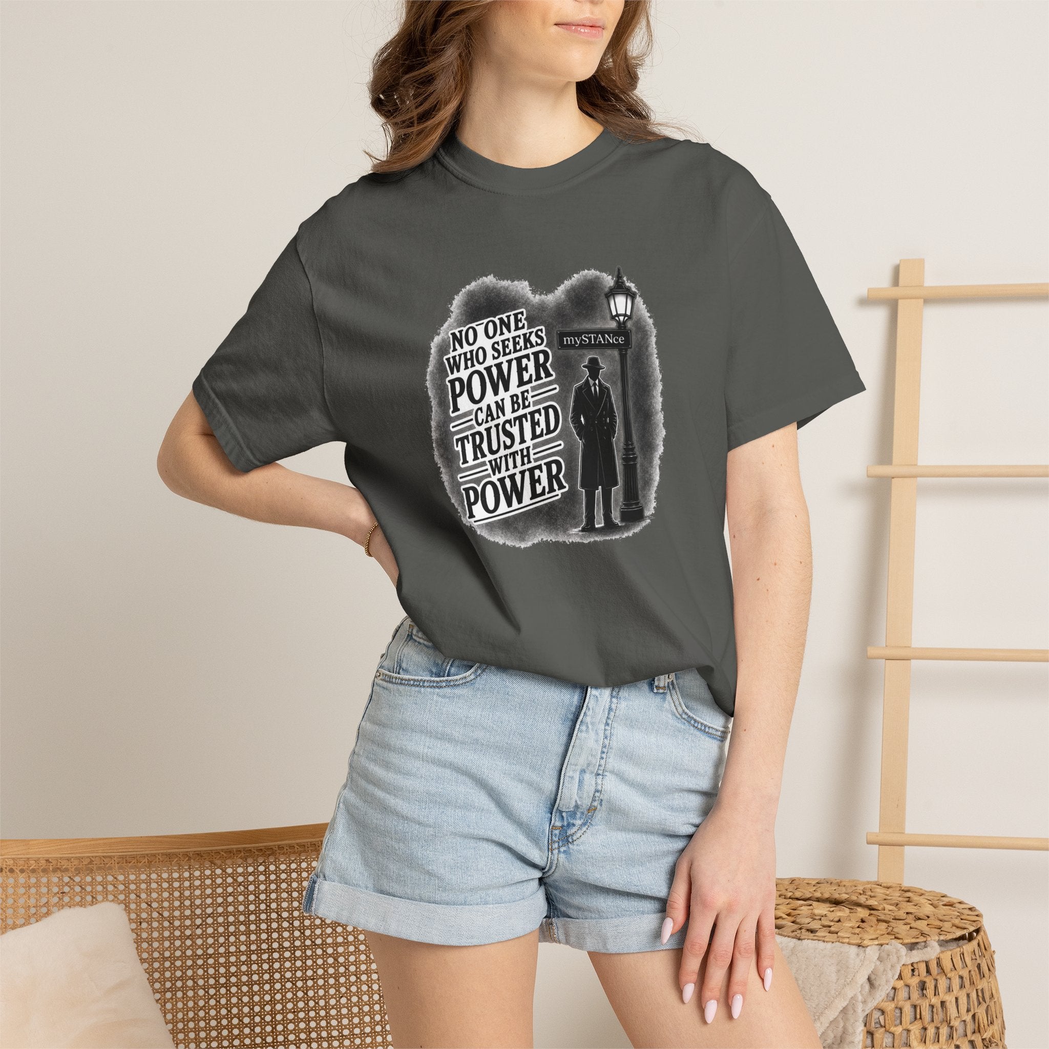 Resistance Graphic T-Shirt — "No One Who Seeks Power Can Be Trusted With Power" Vintage Protest Tee