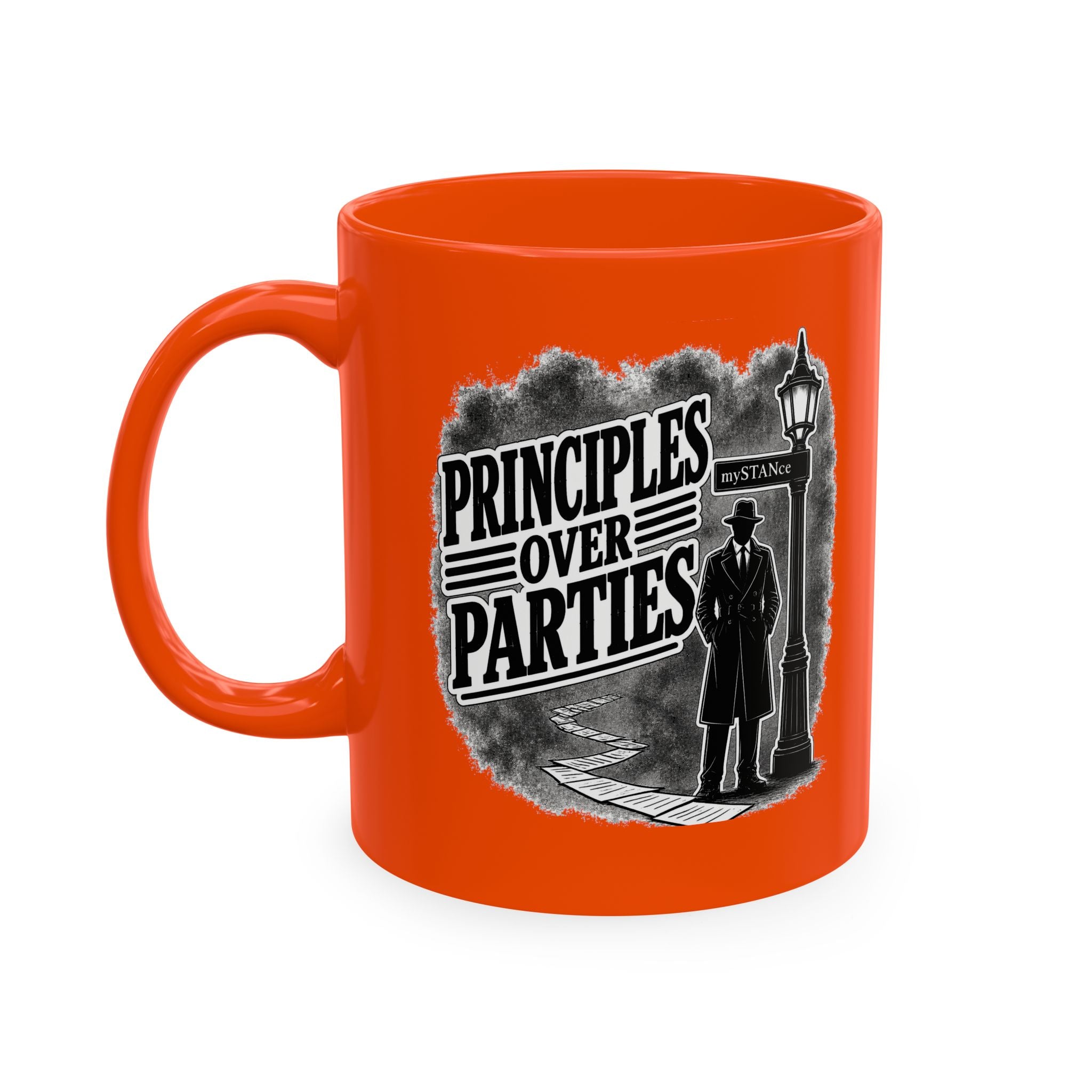Principles Over Parties Mug | mySTANce Political Statement Coffee Cup | 11 oz Ceramic Mug