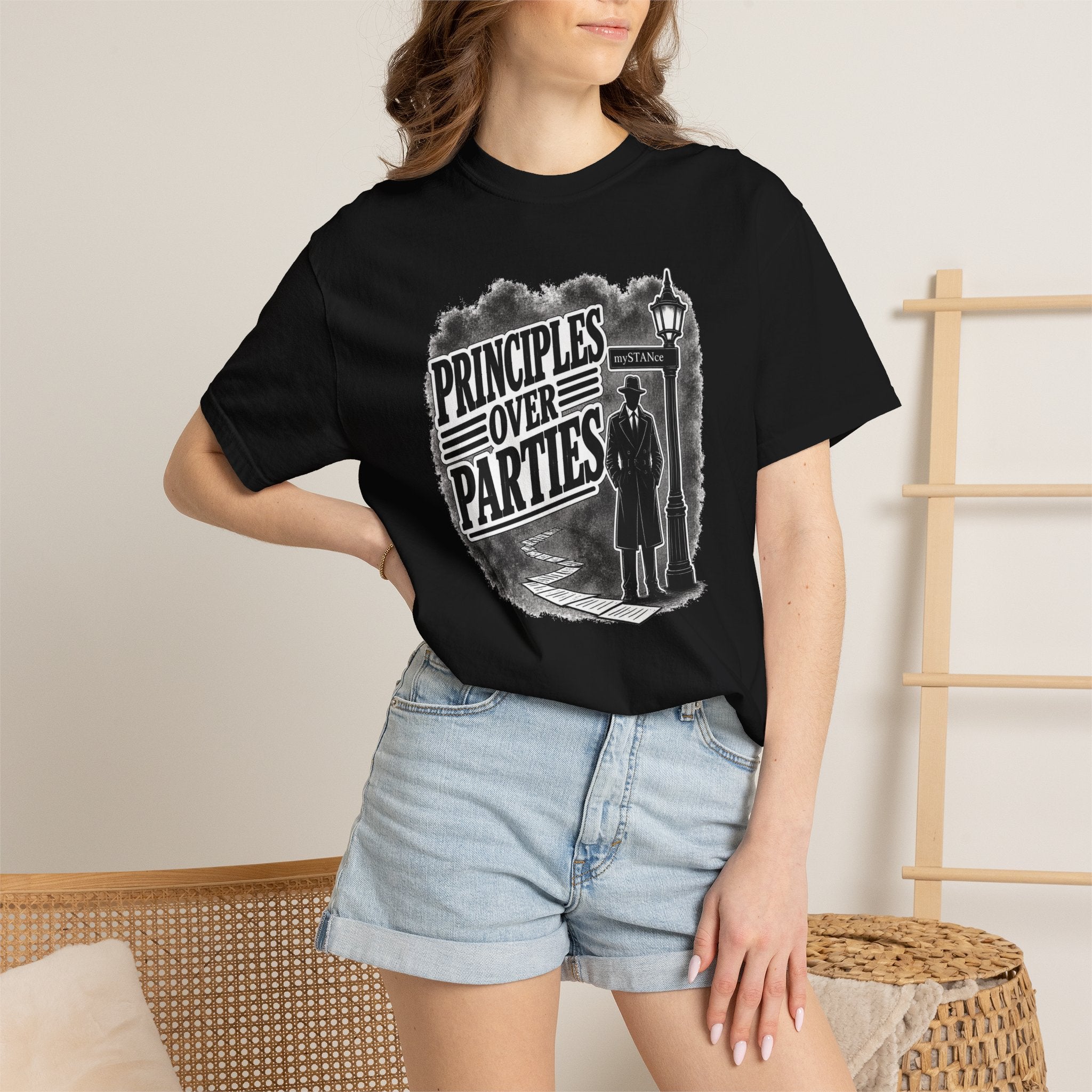 Principles Over Parties – mySTANce Noir T-Shirt